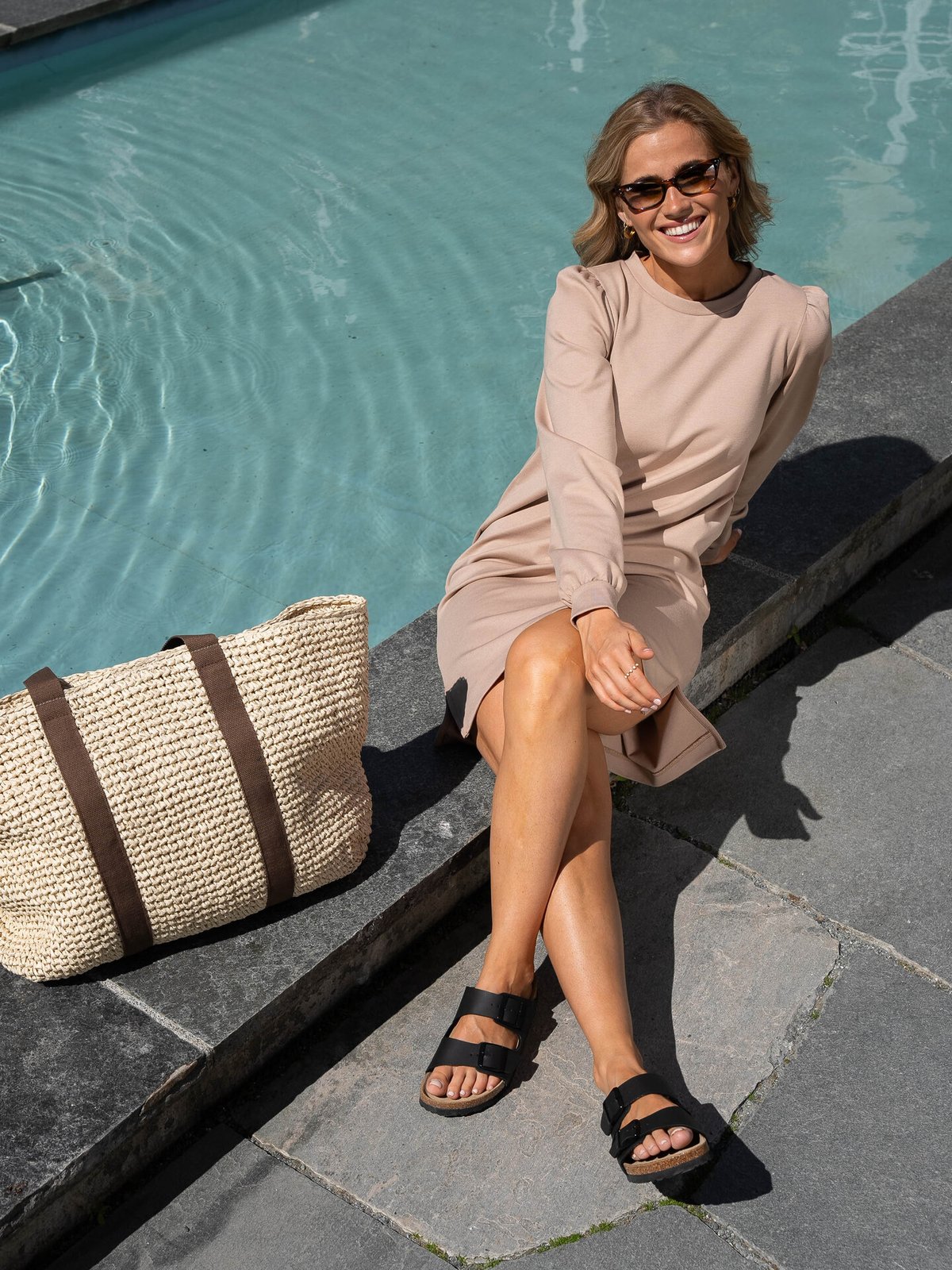 Ichi Kate Dress 16 Natural