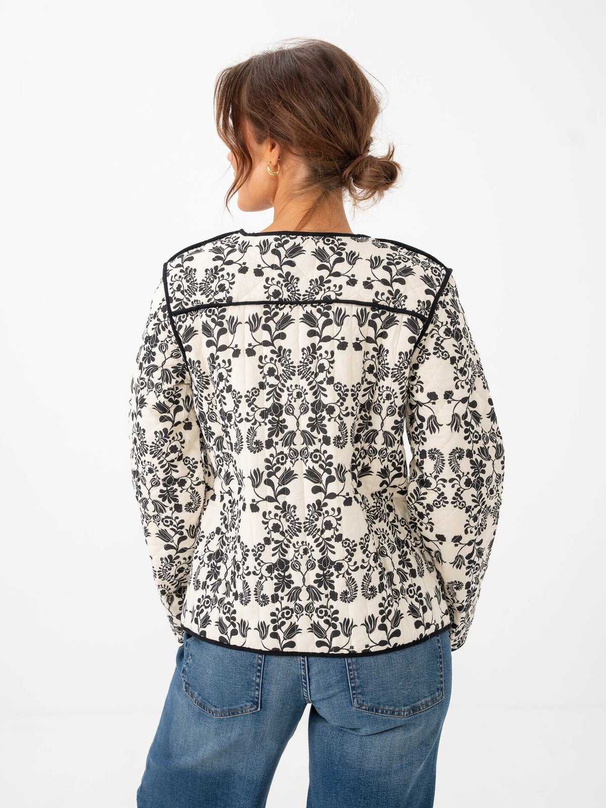 Ichi Gizaro Jacket Almond Milk Flower