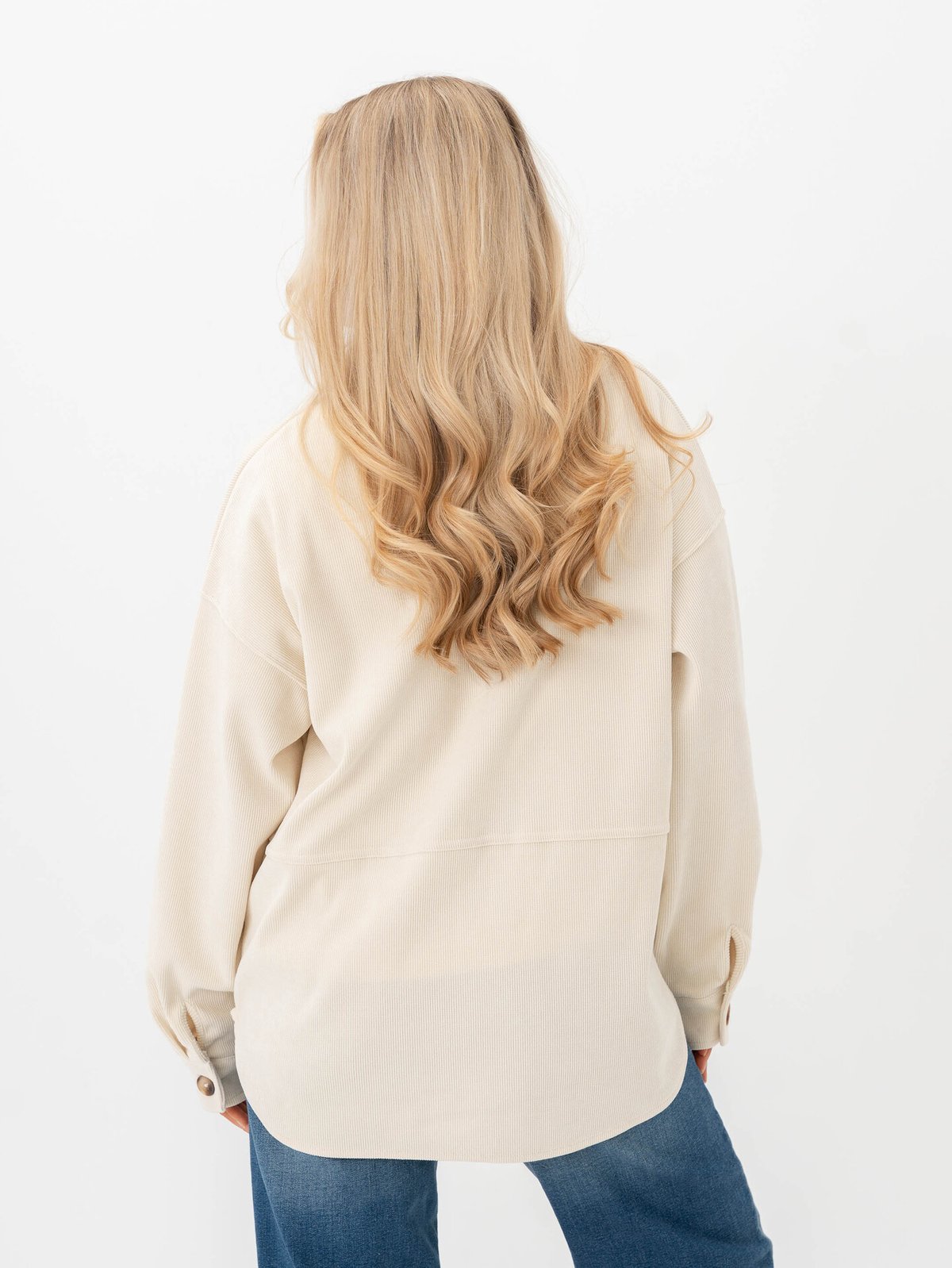 Ichi Kate Corduroy Shirt Almond Milk