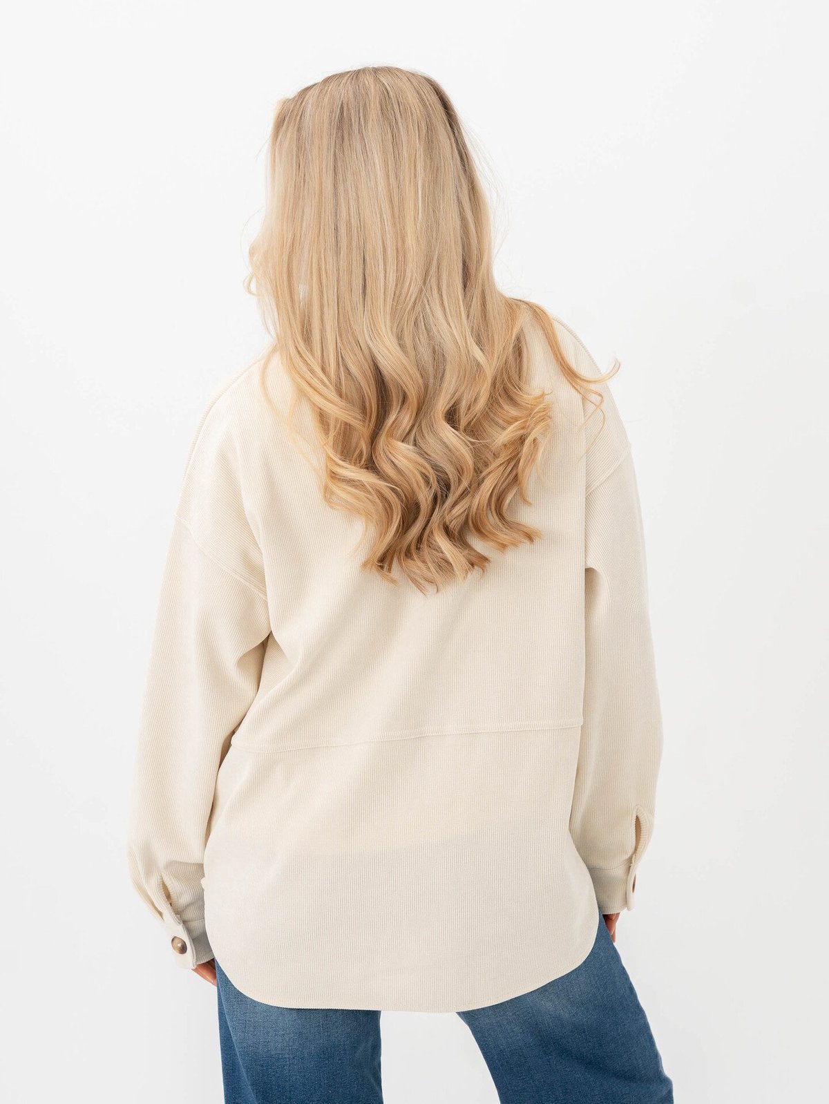 Ichi Kate Corduroy Shirt Almond Milk