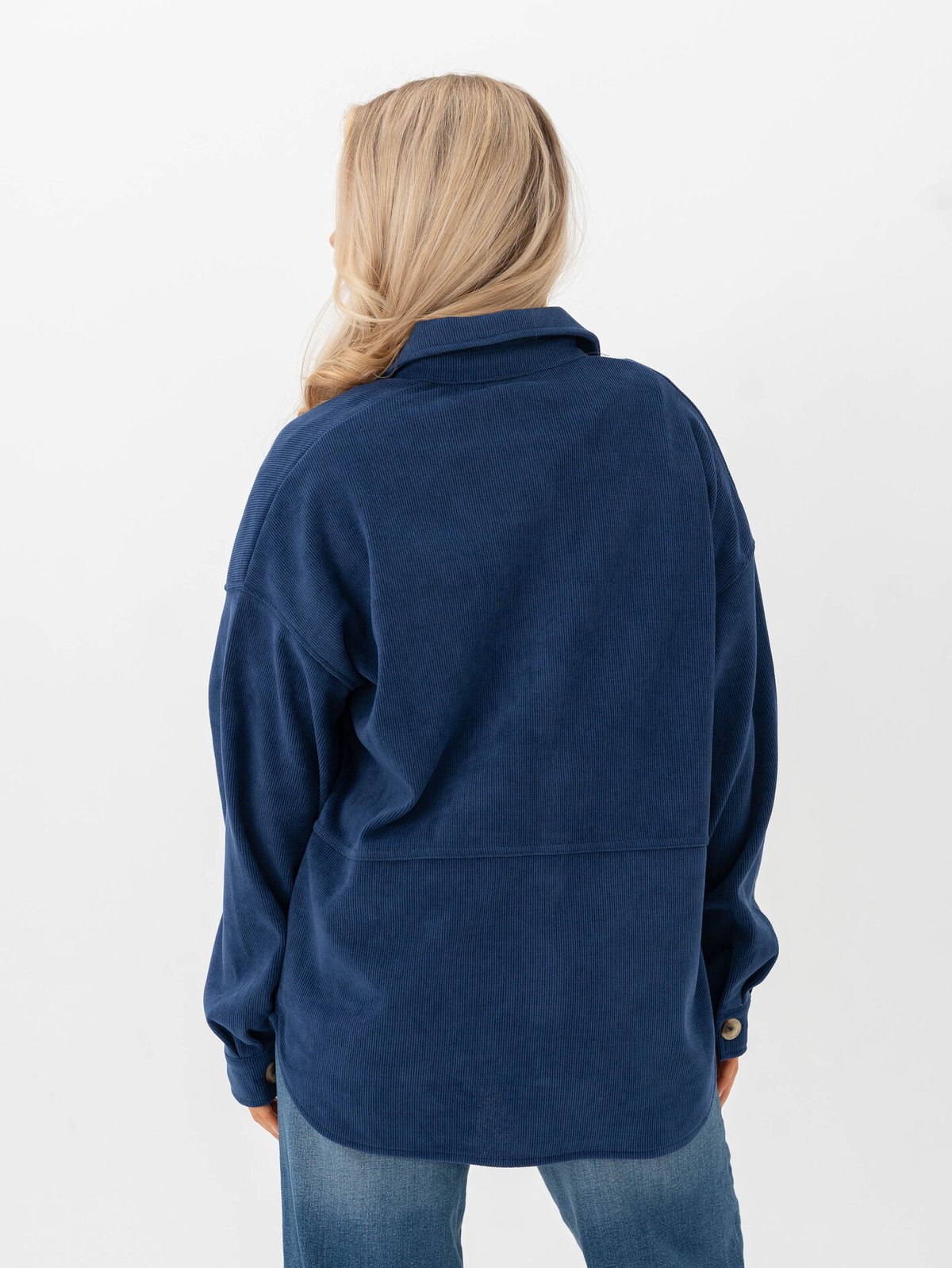 Ichi Kate Corduroy Shirt Medieval Blue