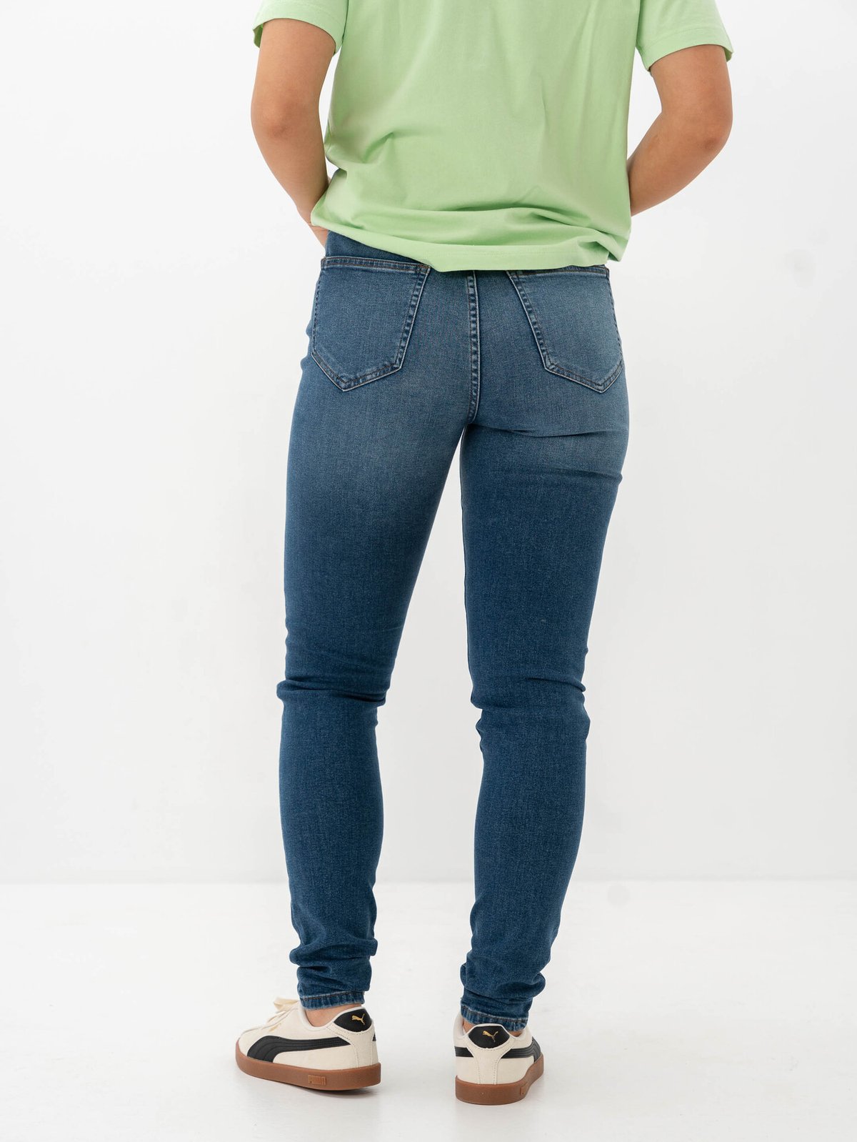 Ichi Twiggy Slim High Waist Medium Blue