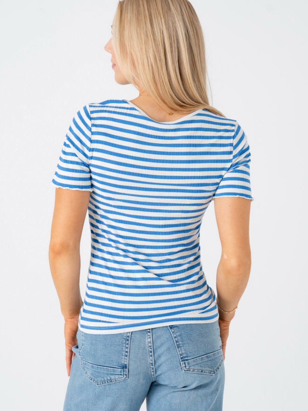 Ichi Cella Short Sleeve Nebulas Blue / Cloud Dancer