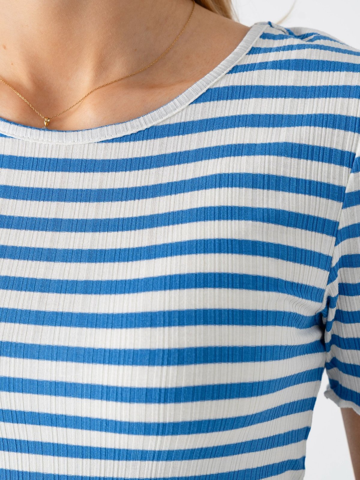 Ichi Cella Short Sleeve Nebulas Blue / Cloud Dancer