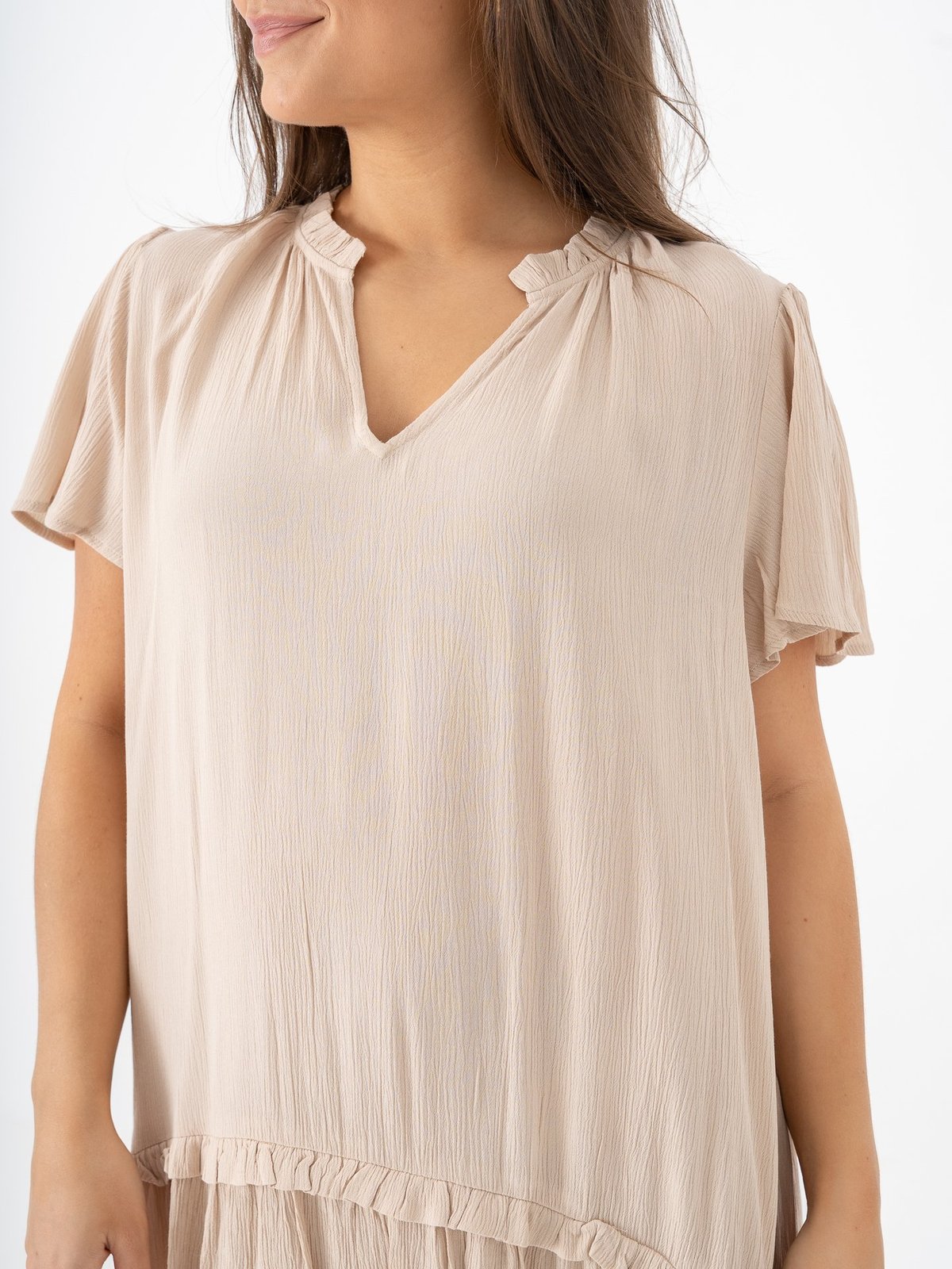 Ichi Marrakech Solid Dress 18 Oxford Tan