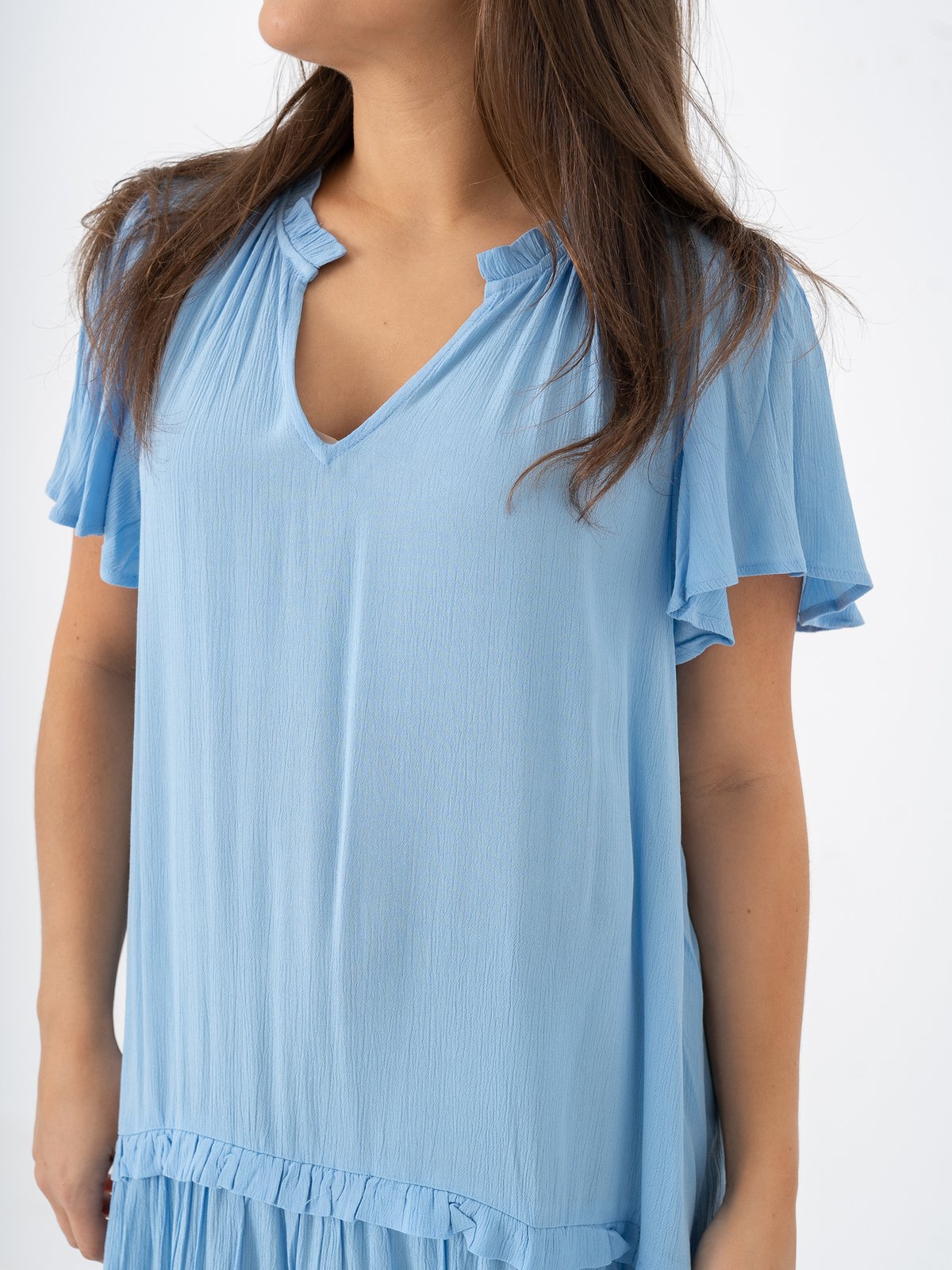 Ichi Marrakech Solid Dress 18 Della Robbia Blue