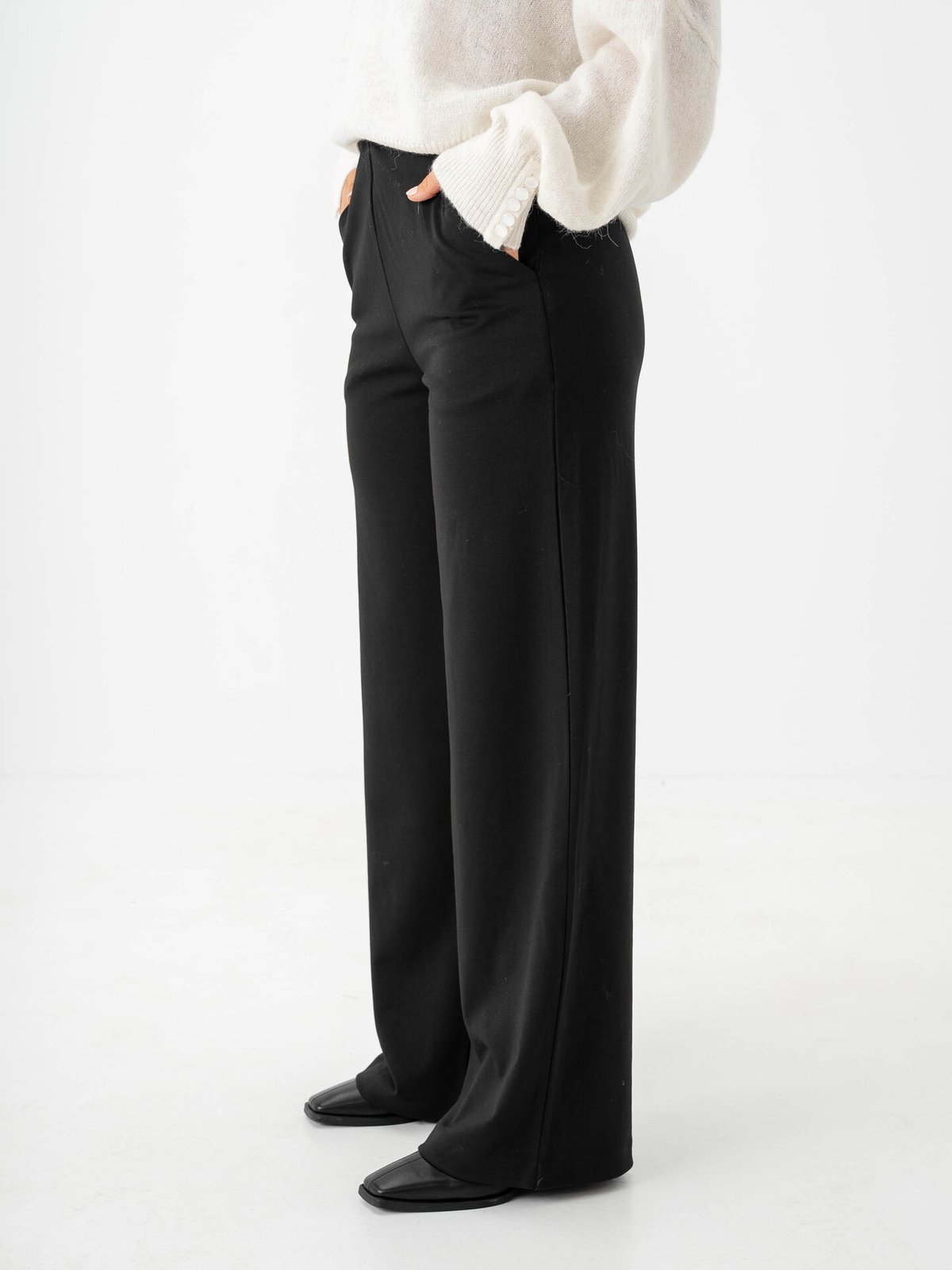 Ichi Kate Wide Pant2 Black