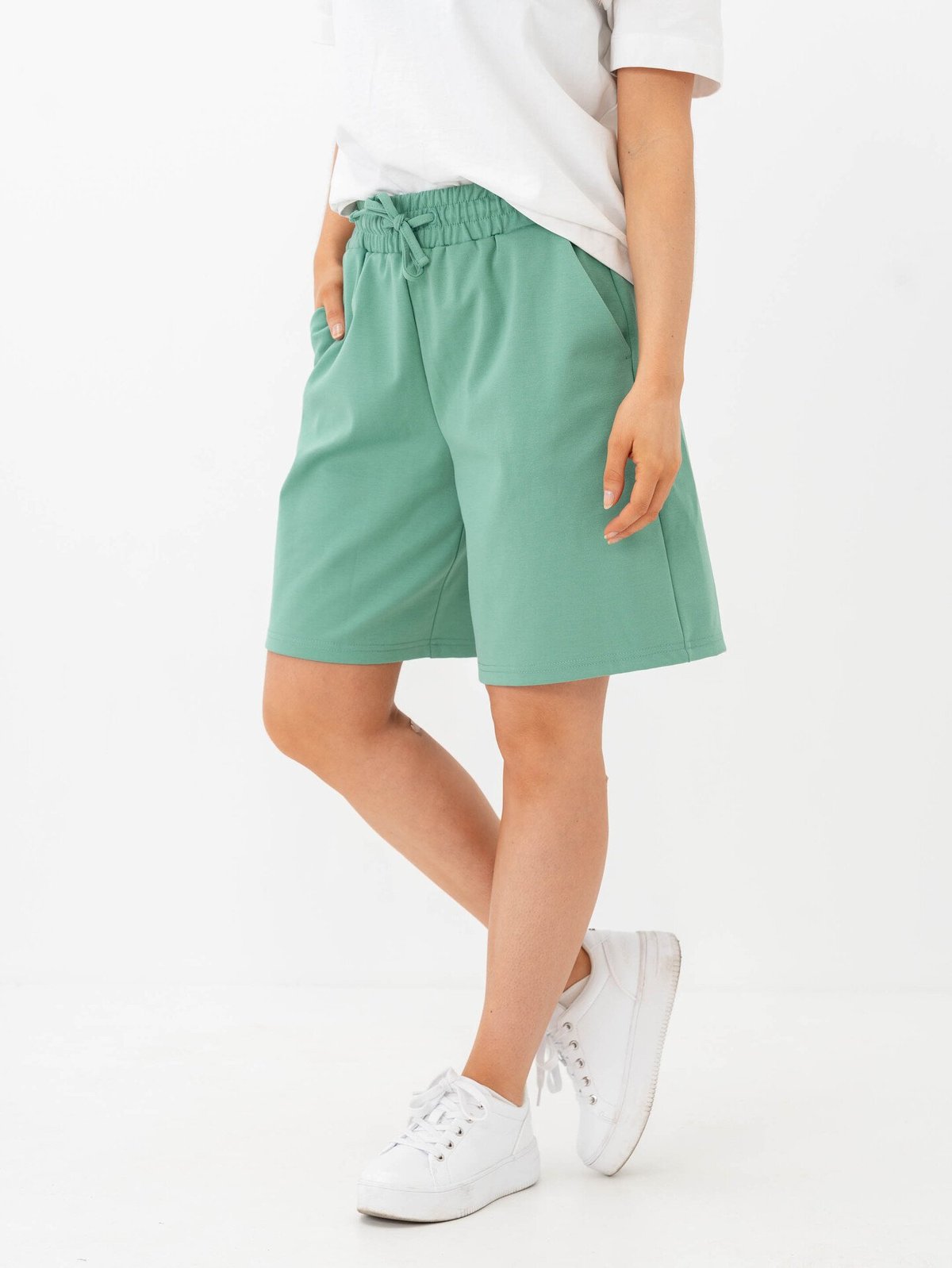 Ichi Kate Shorts Beryl Green