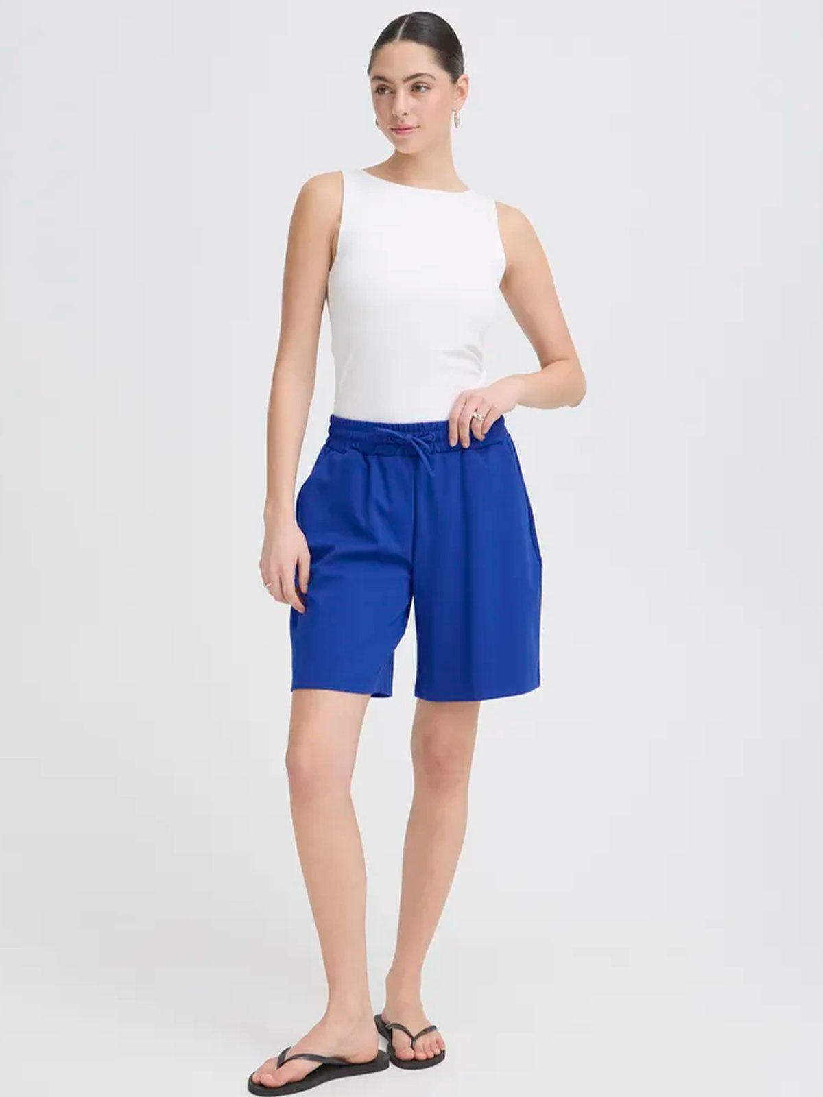 Ichi Kate Shorts Blå