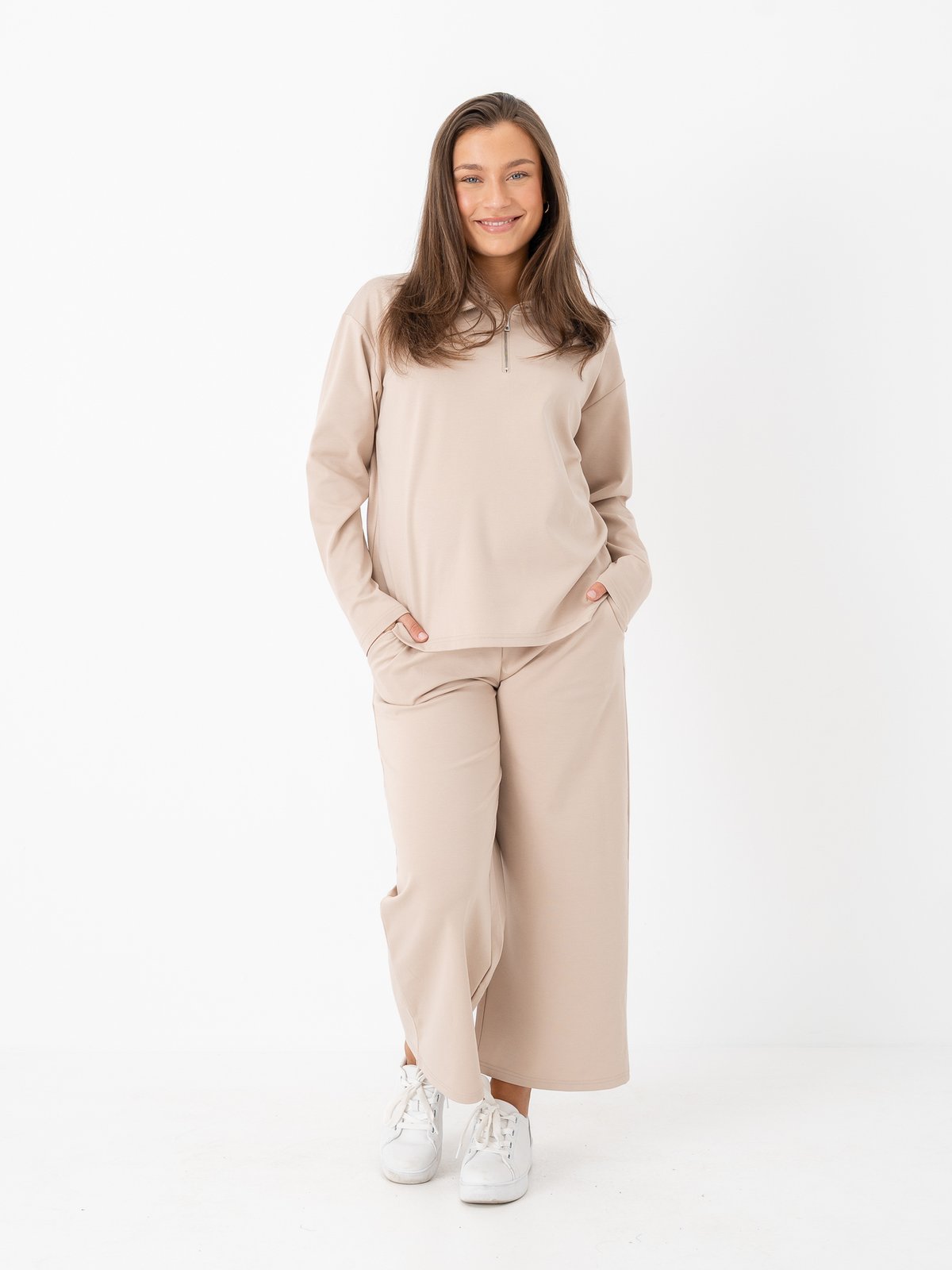 Ichi Kate Half Zip Doeskin