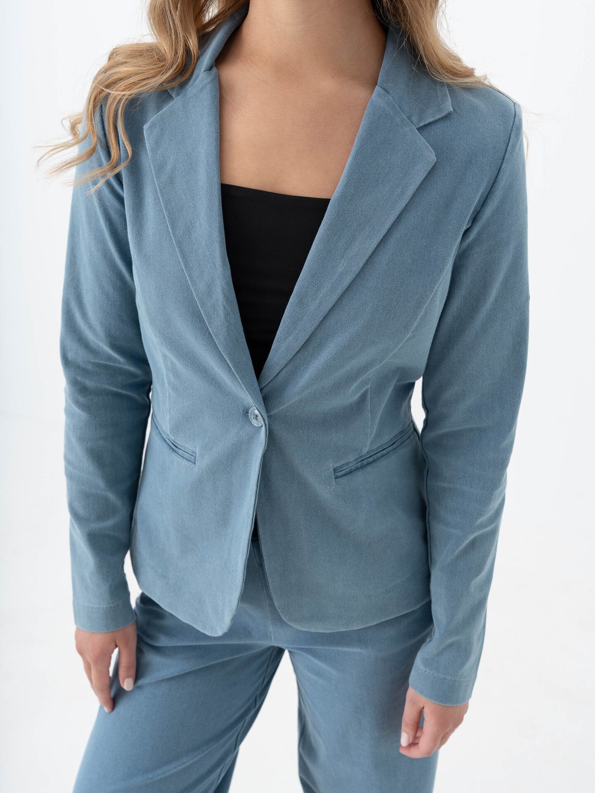 Ichi Kate Denerim Blazer Denim Light Blue