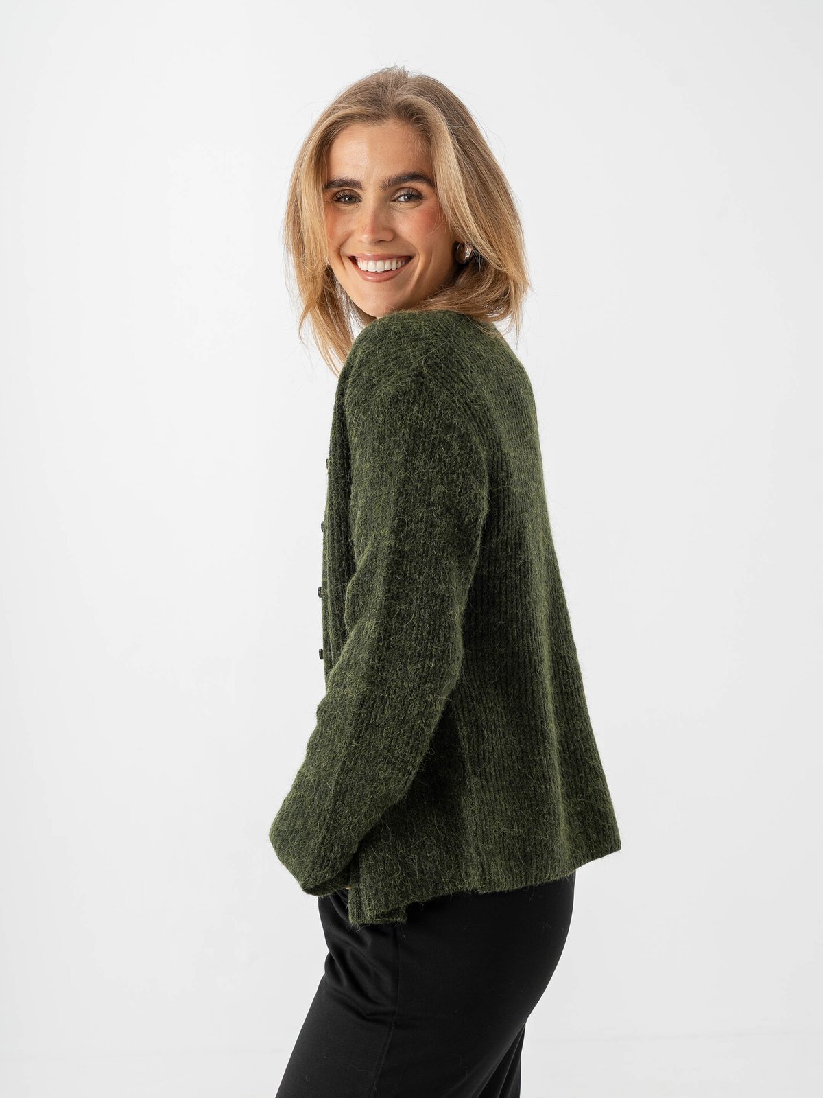 Ichi Kamara Cardigan13 Rifle Green