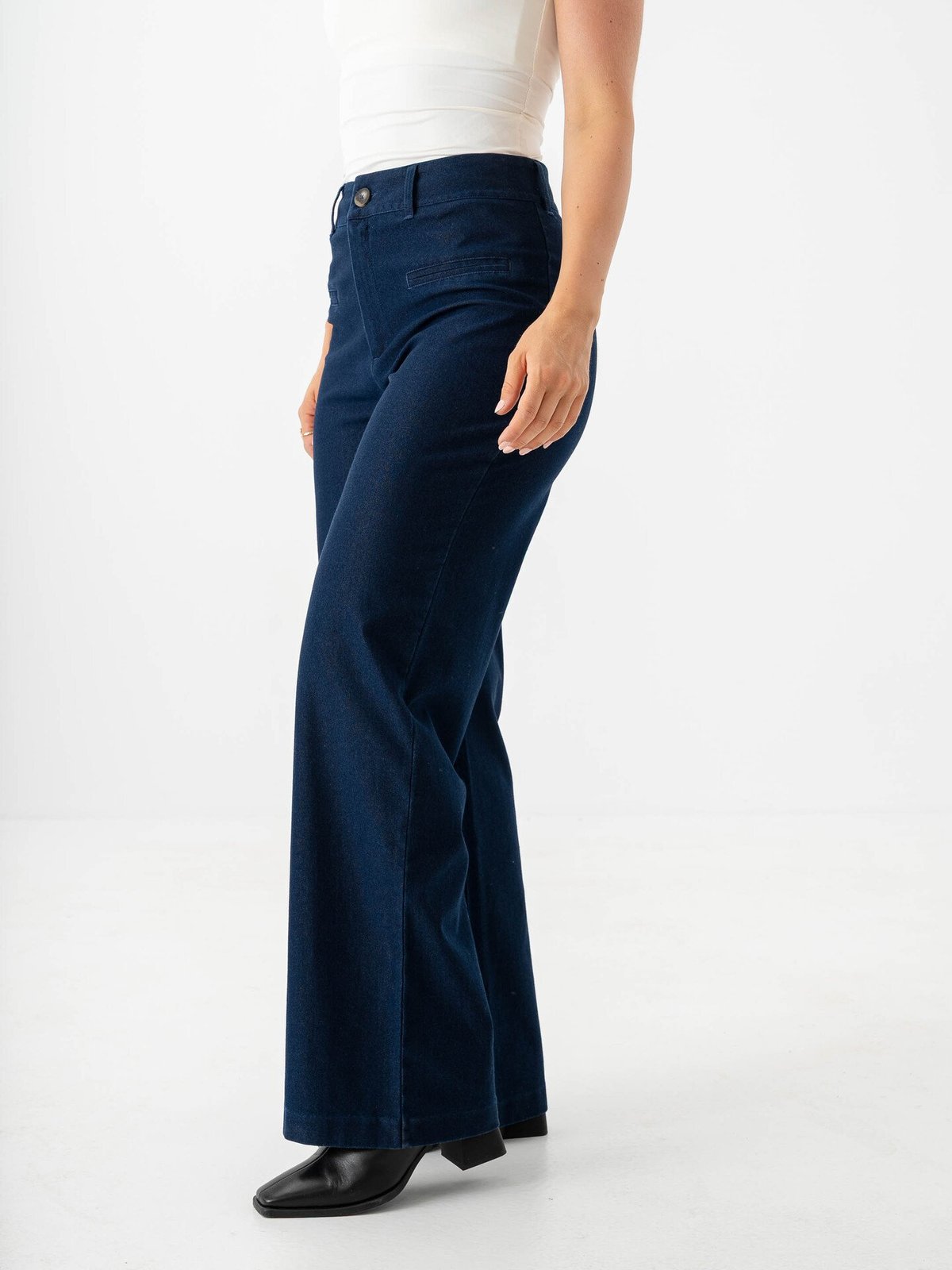 Ichi Kate Denim Pant Dark Blue