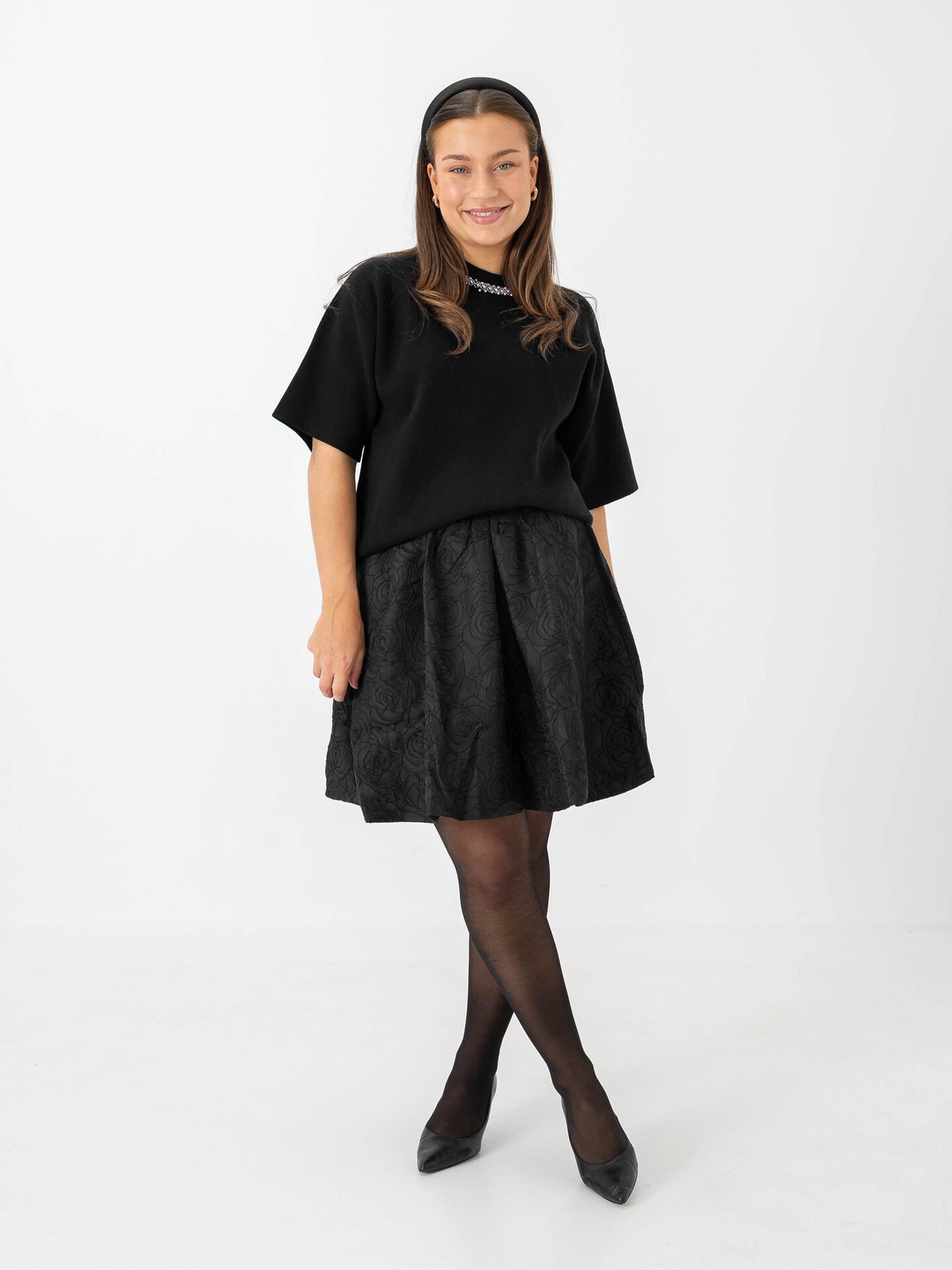 Ichi Kilua Skirt Black