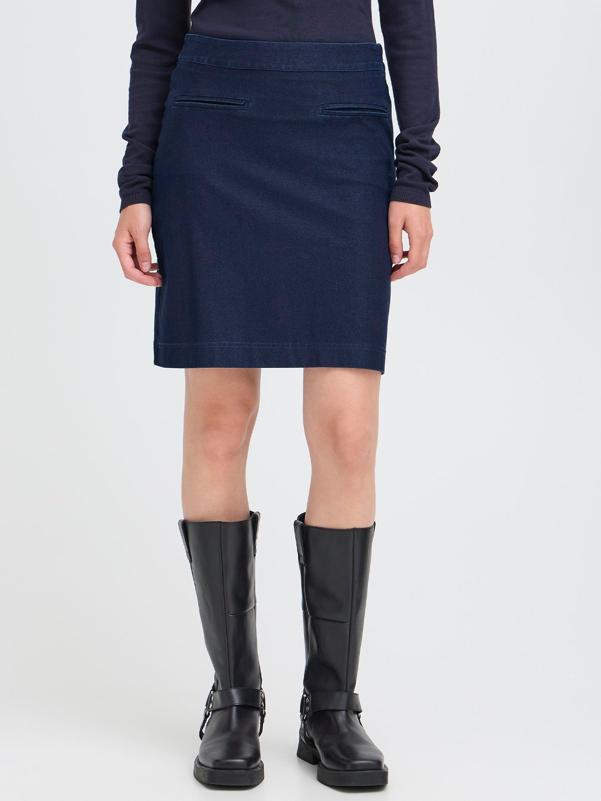 Ichi Kate Denim Skirt Denim
