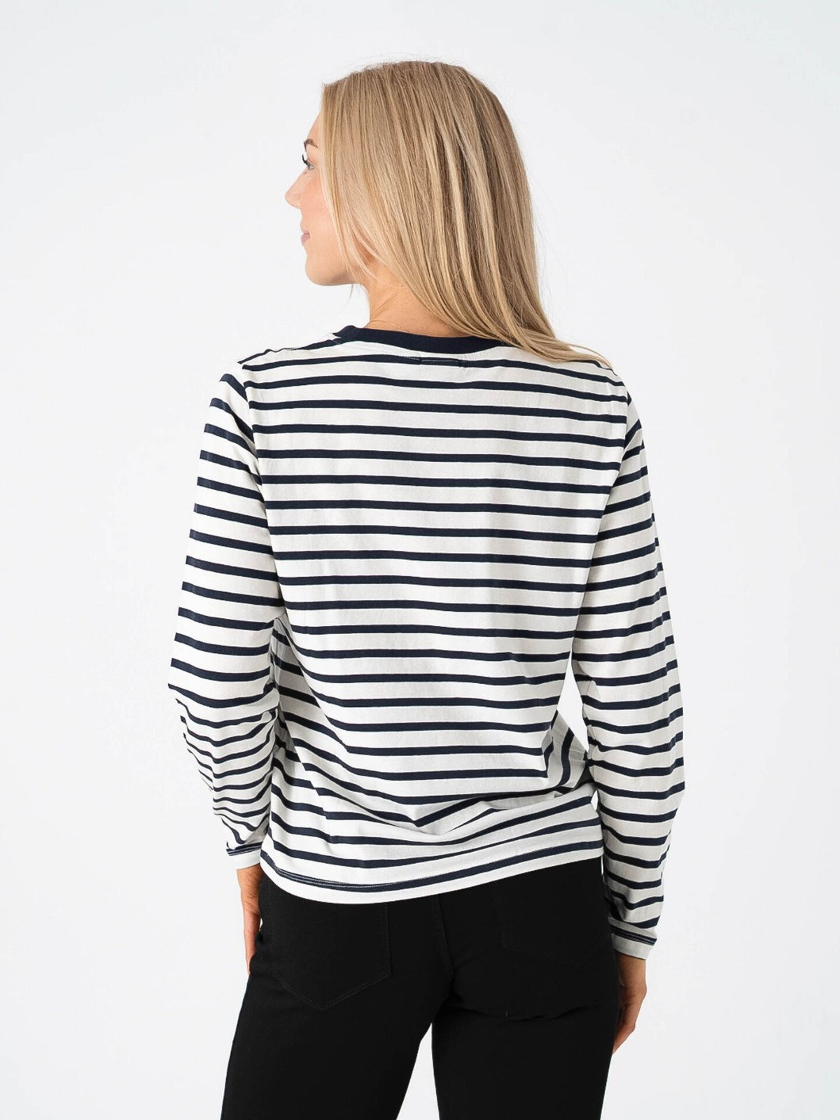 Ichi Mira Loose Long Sleeve 3 Total Eclipse / Cloud Dancer