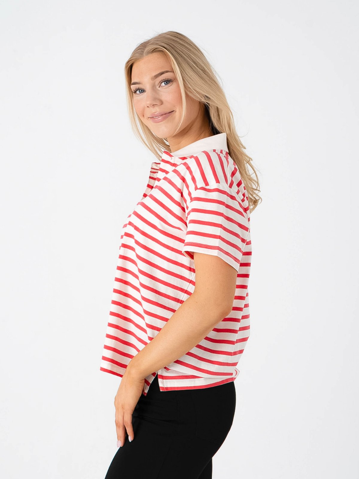 Ichi Mira Polo Short Sleeve Rød