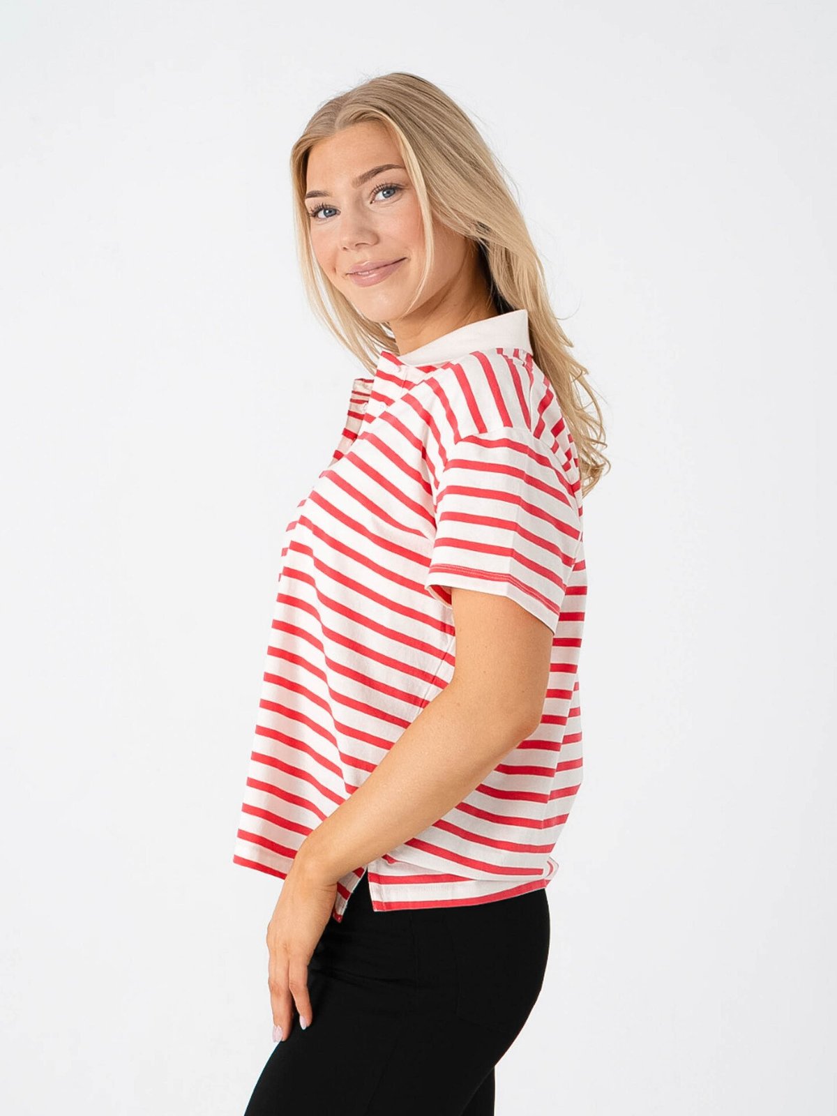 Ichi Mira Polo Short Sleeve Rød