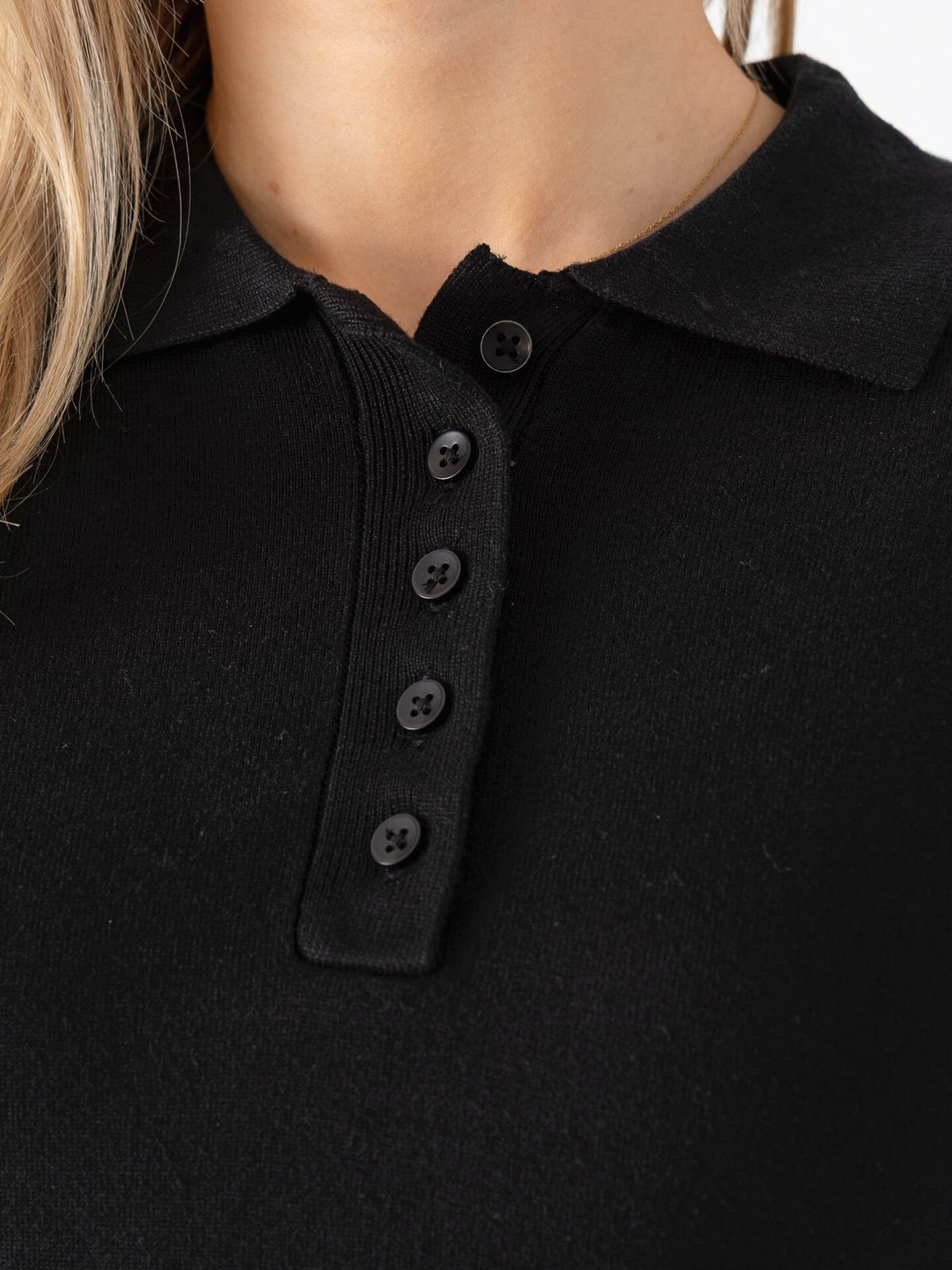 Ichi Mafa Polo Long Sleeve Black