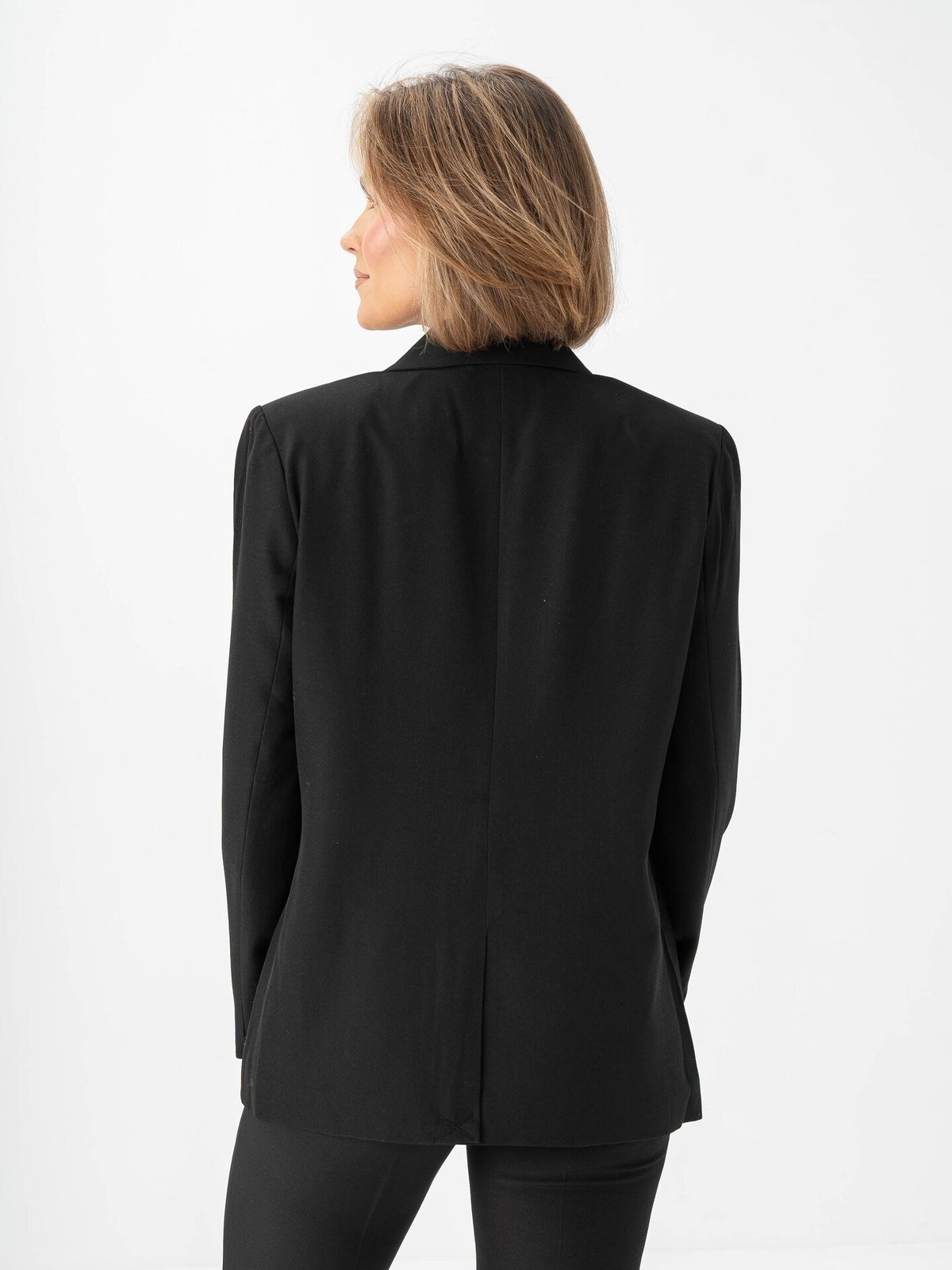 Ichi Fava Long Blazer Black
