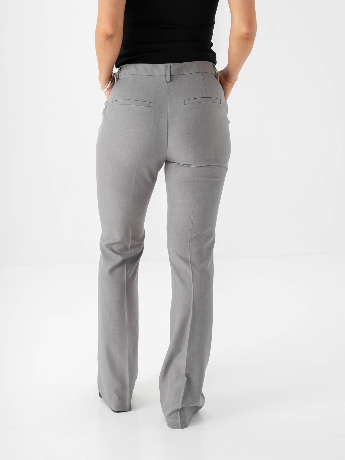 Ichi Fava Flared Pants Grey