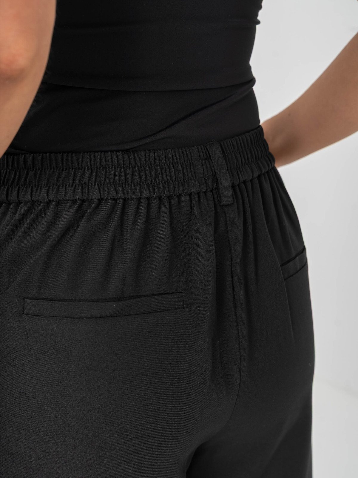 Ichi Fava Wide Pants Black