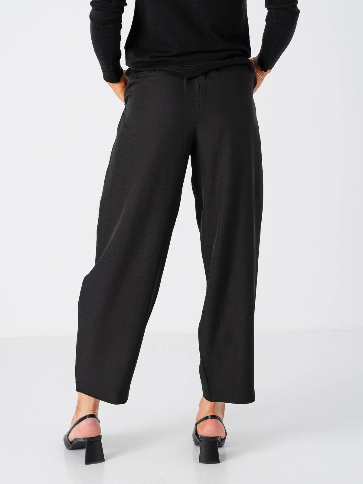 Ichi Fava Barrel Pants 194008 Black