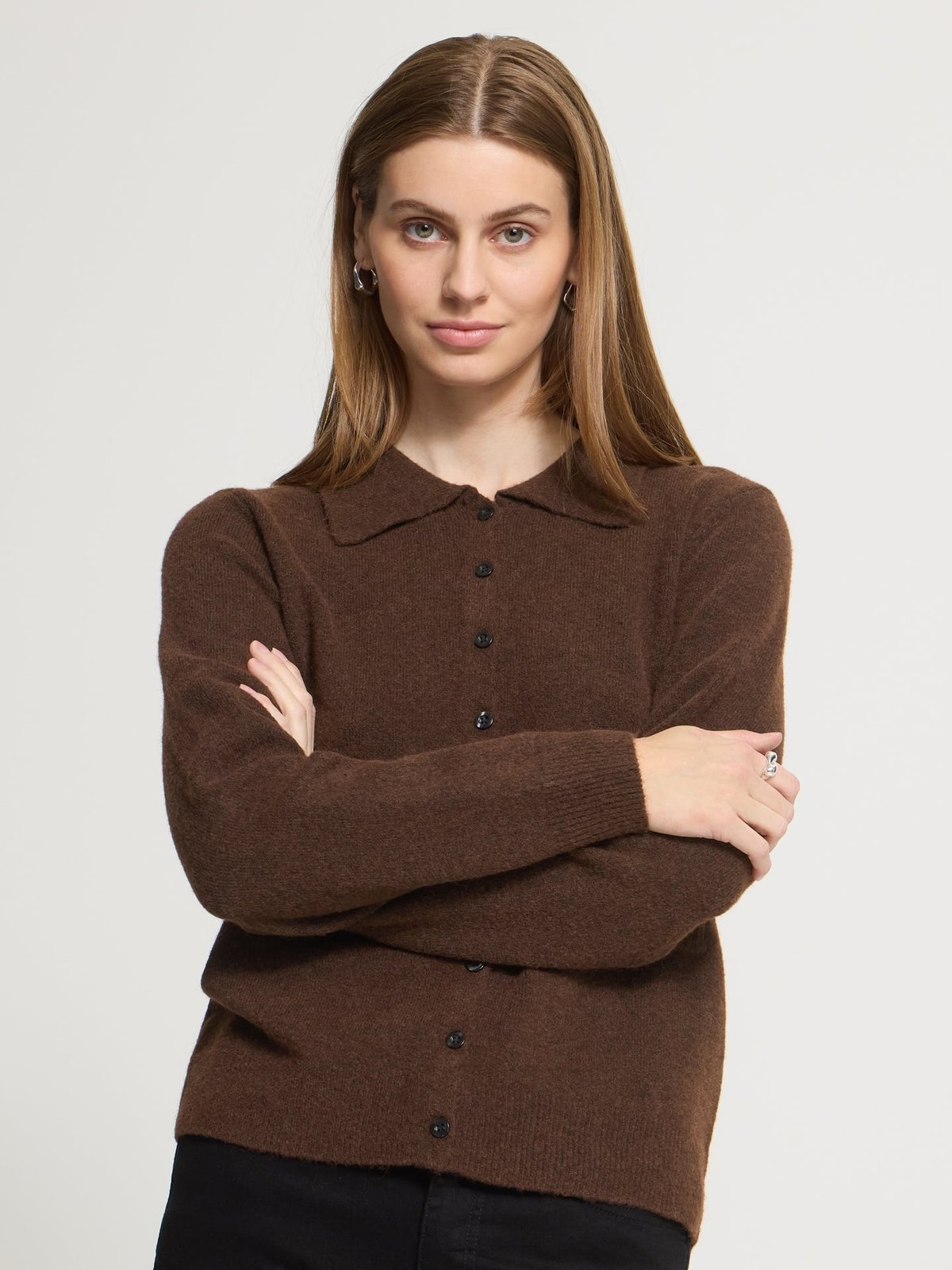 Ichi Dasila Cardigan Chicory Coffe