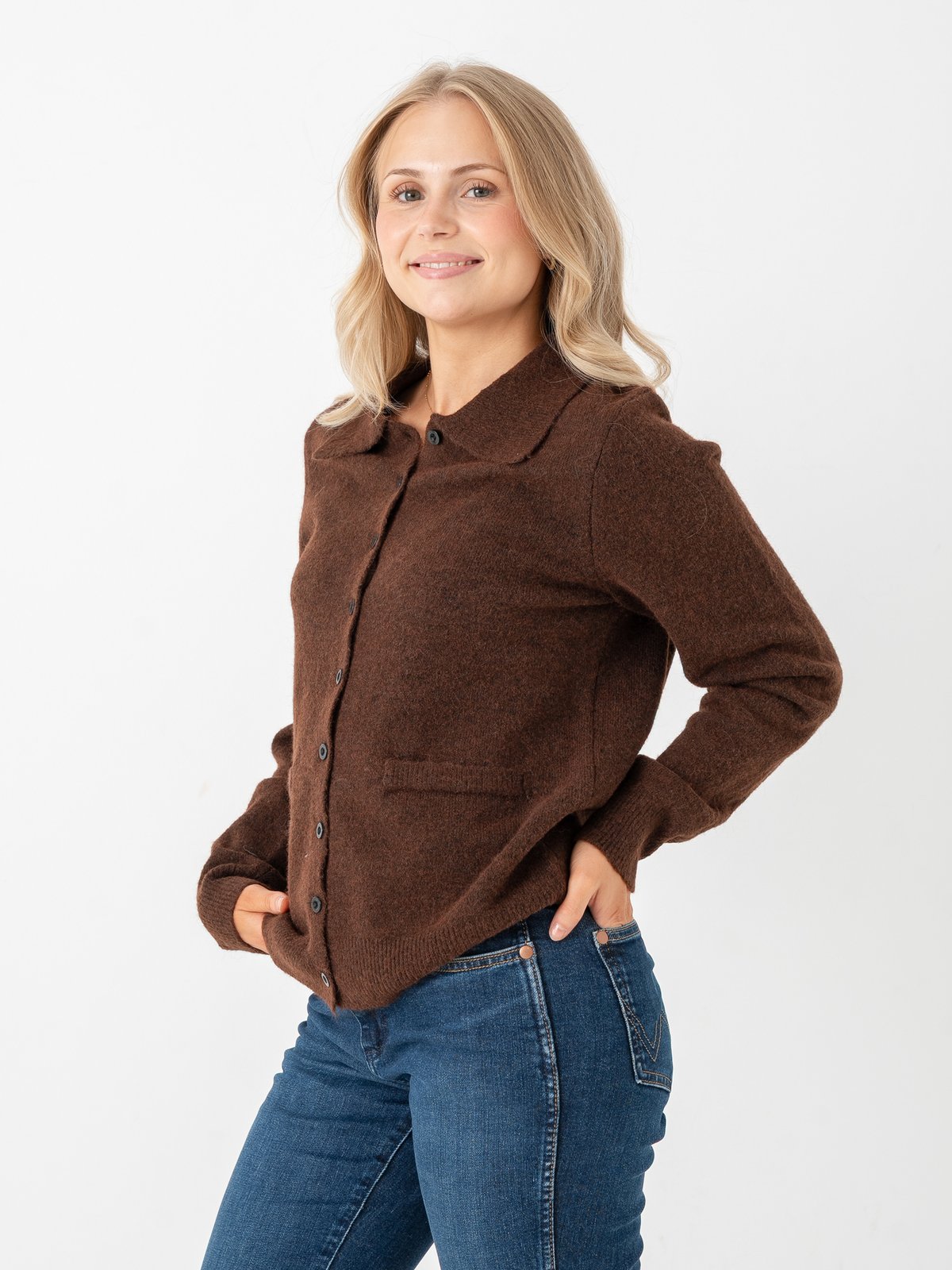 Ichi Dasila Cardigan Chicory Coffe