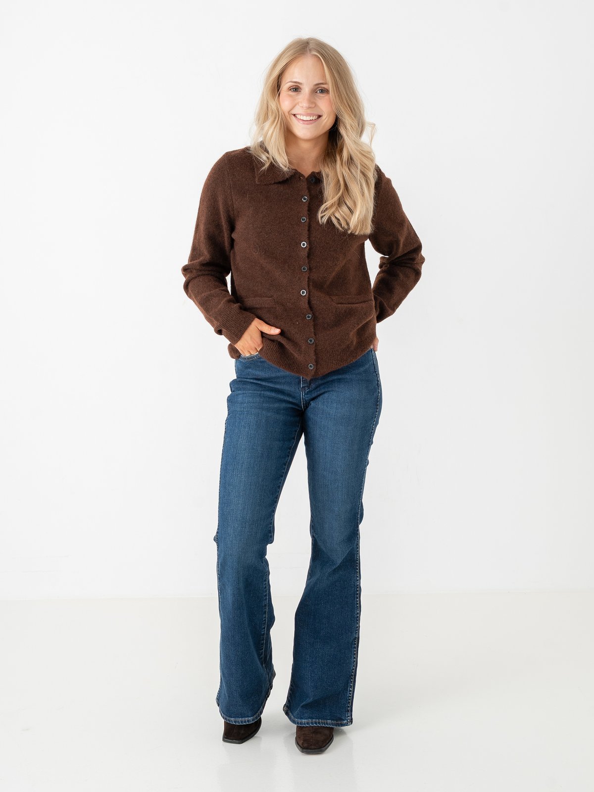Ichi Dasila Cardigan Chicory Coffe