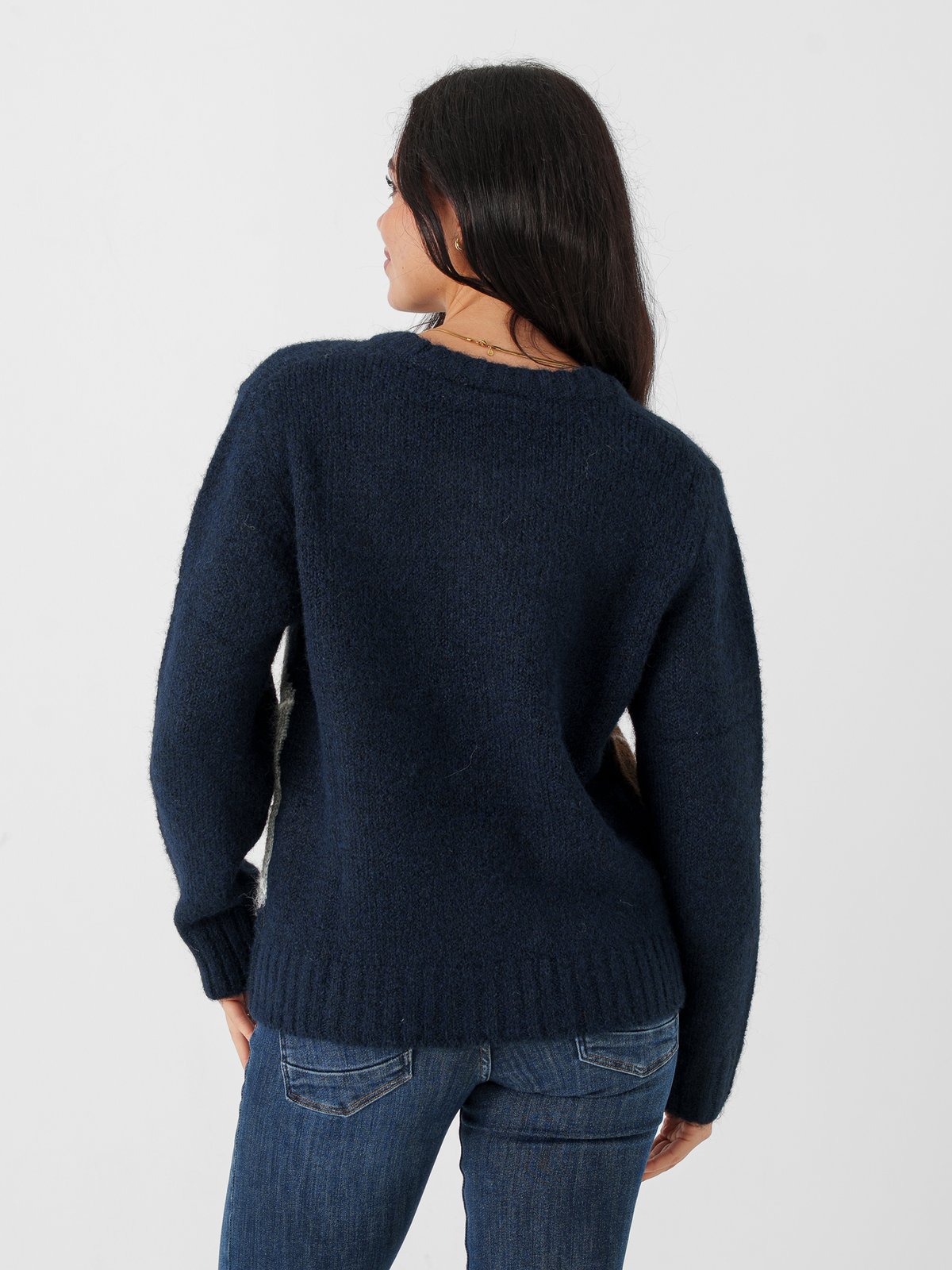 Ichi Bayana Long Sleeve Pullover Total Eclipse Harlekin