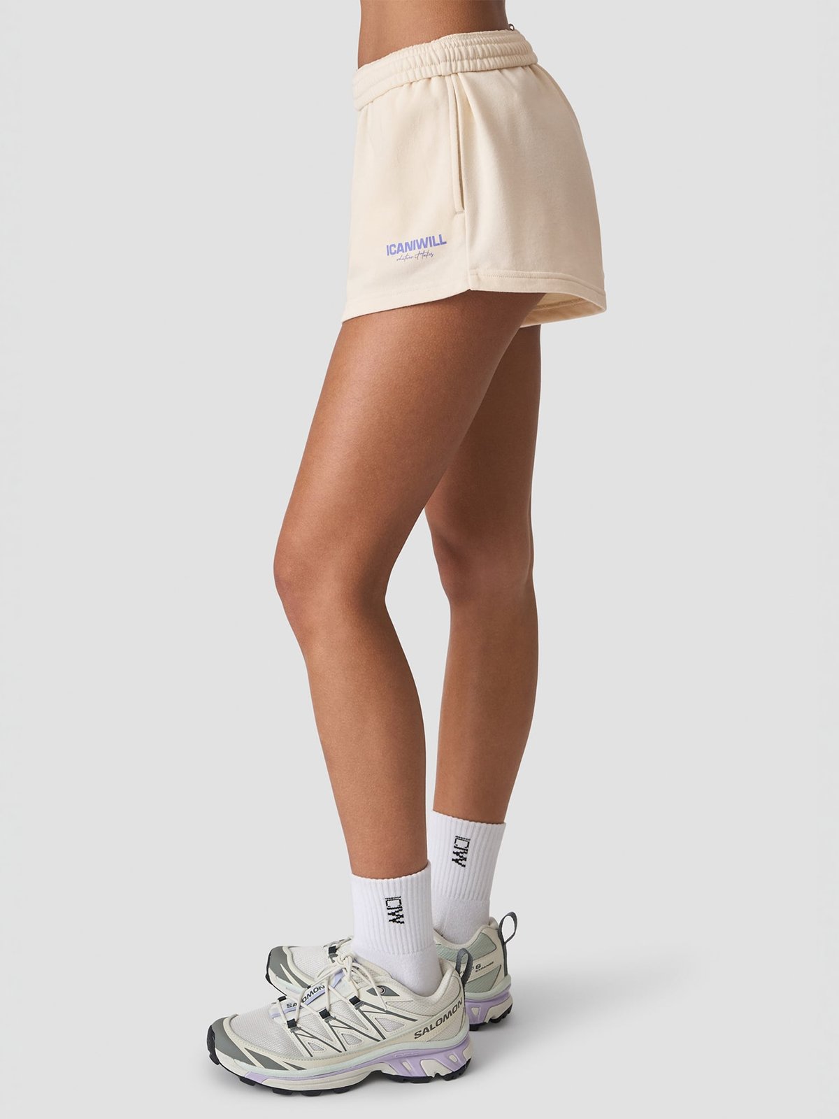 ICIW Everyday Terry High Waist Shorts Cream