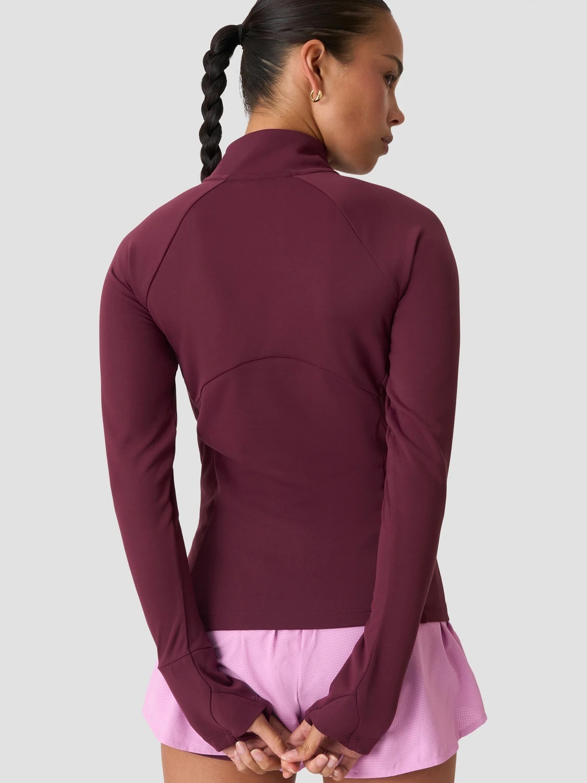 ICIW Mirage Midlayer 1/2 Zip Dark Mahogany
