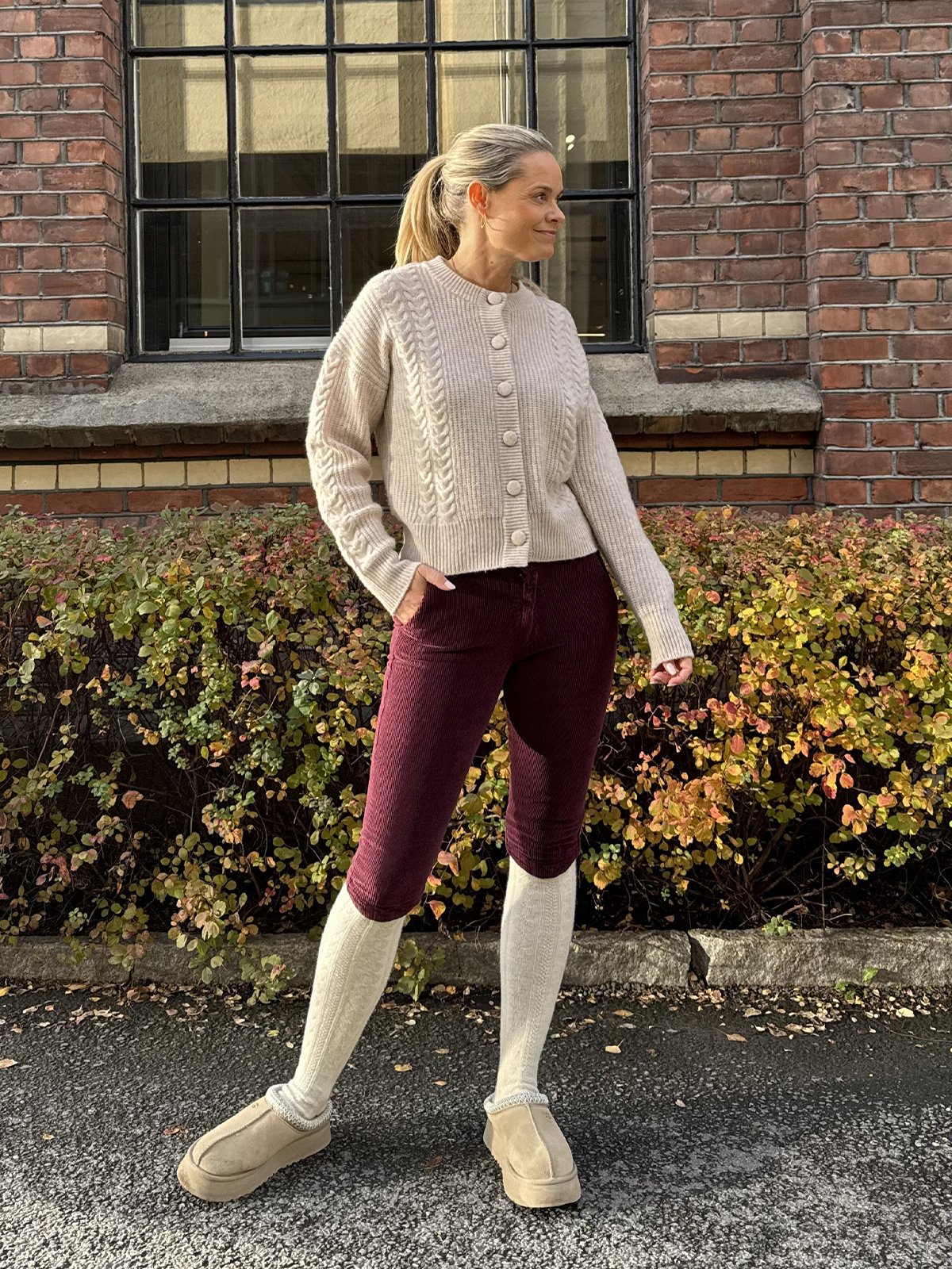 Islow Cable Sock Ecru