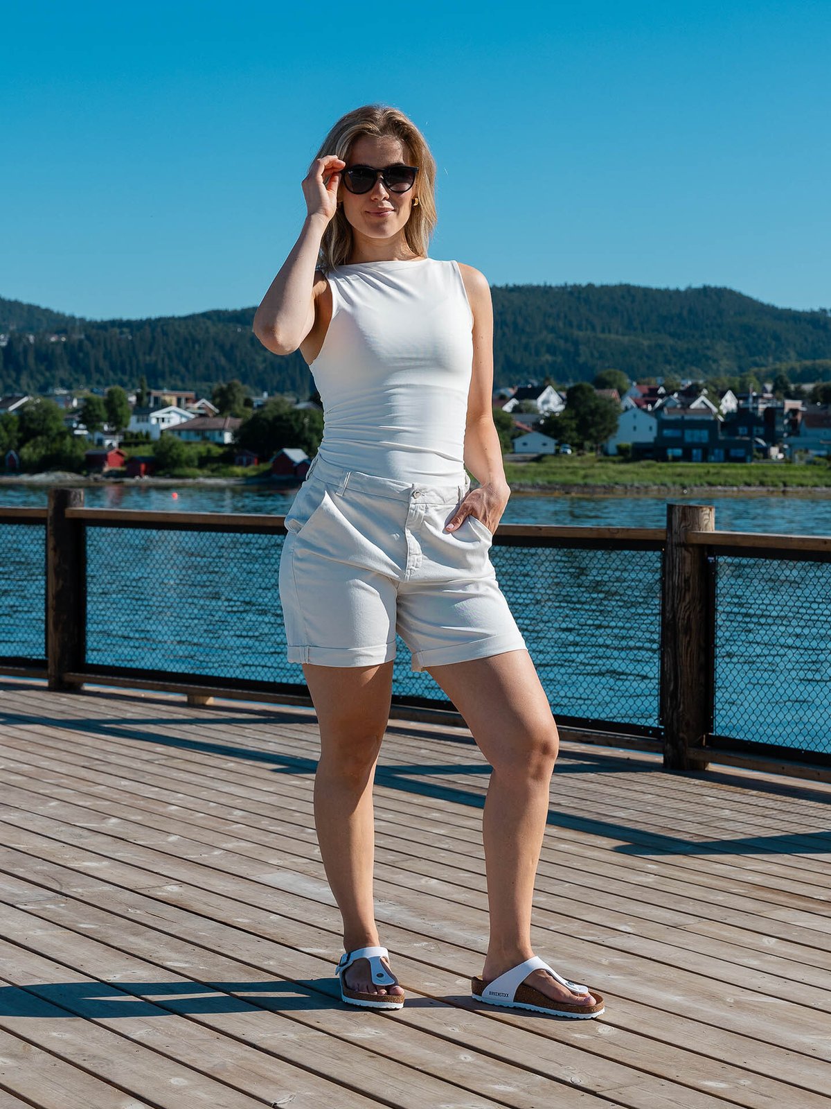 IVY Copenhagen Copenhagen Karmey Chino Shorts White
