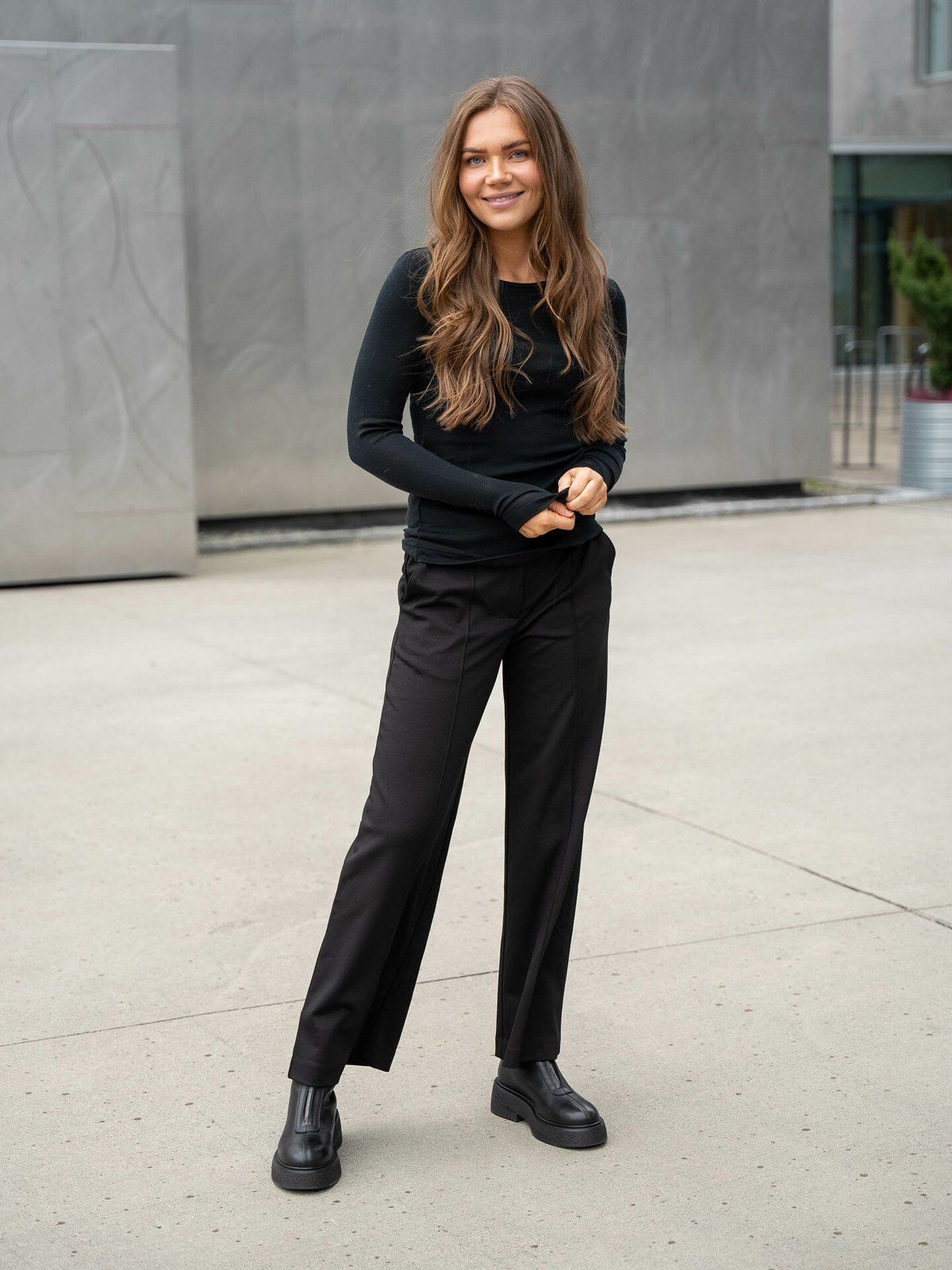 InWear Fang Wool T-Shirt Long Sleeve Black