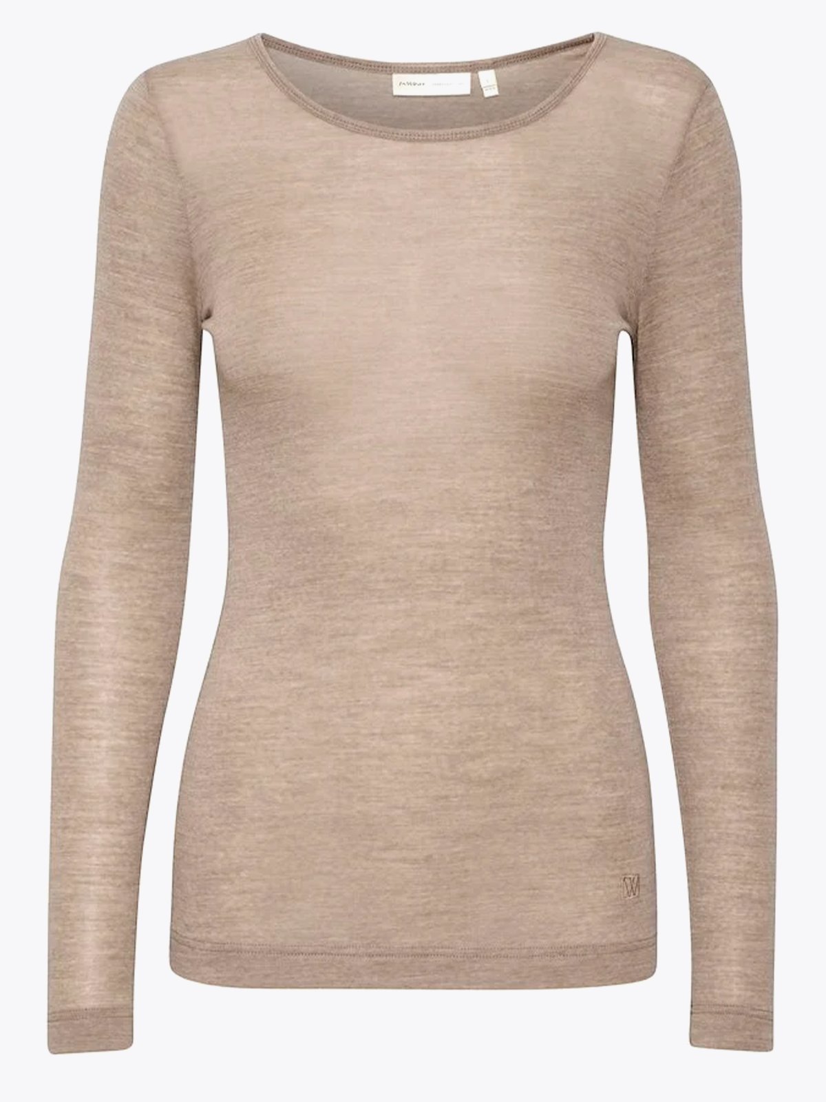 InWear Fang Wool T-Shirt Long Sleeve Oatmeal Melange