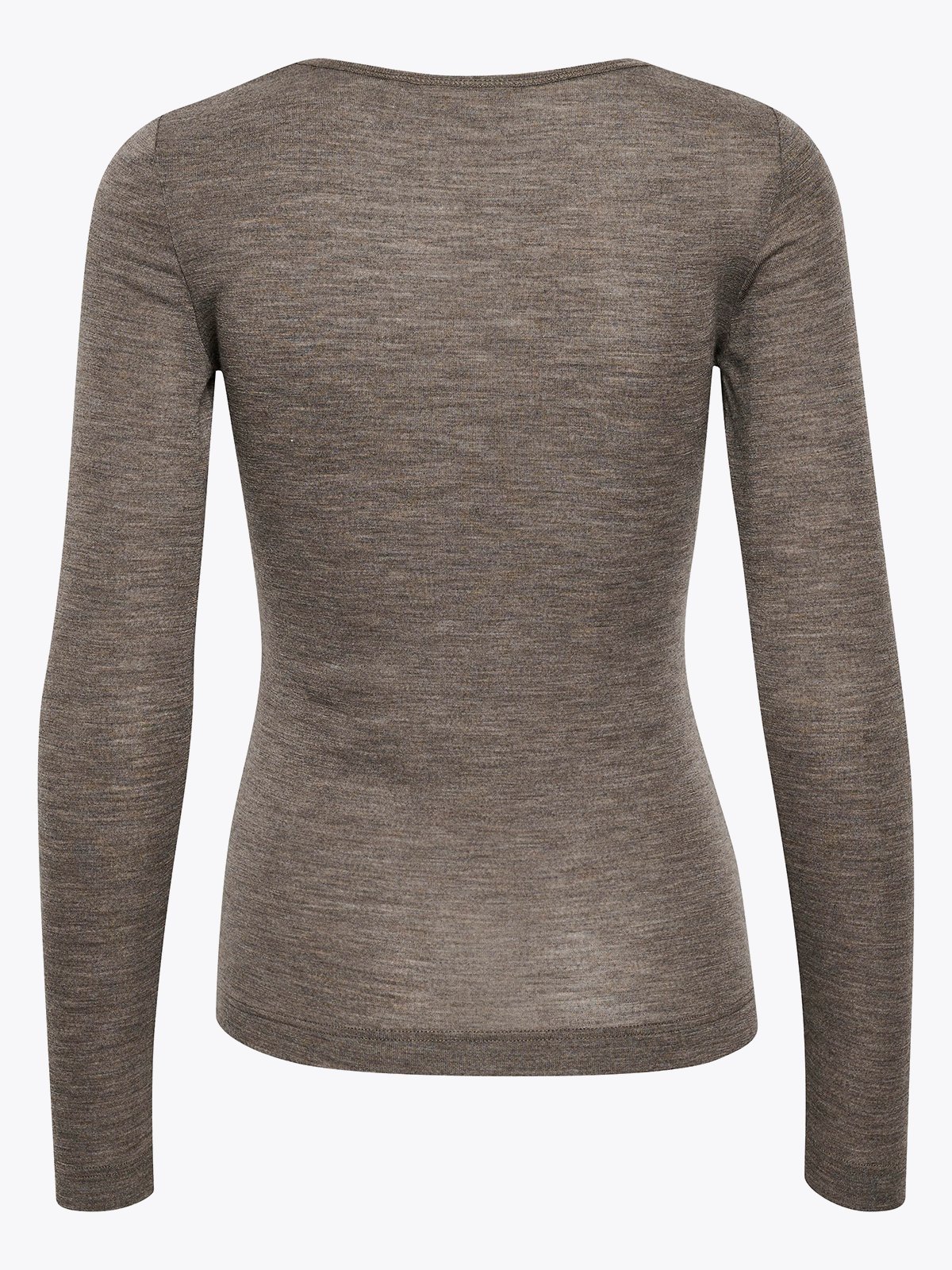 InWear Fang Wool T-Shirt Long Sleeve Brown Melange