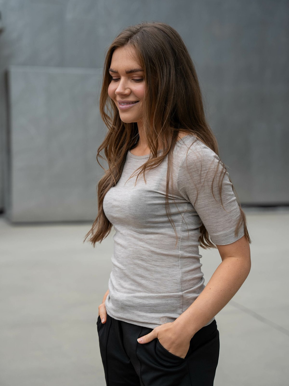 InWear Fang Wool T-Shirt Oatmeal Melange