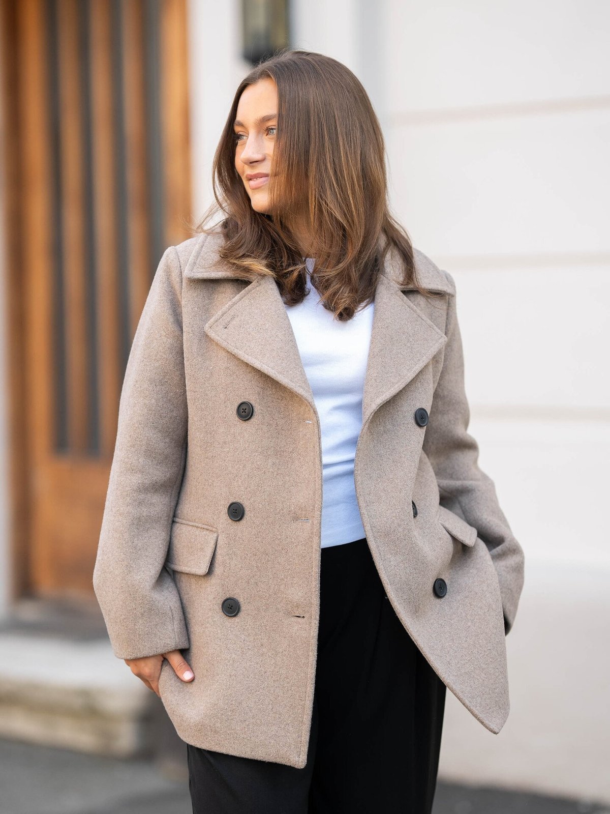 InWear Perry Sailor Coat Sandy Grey Melange