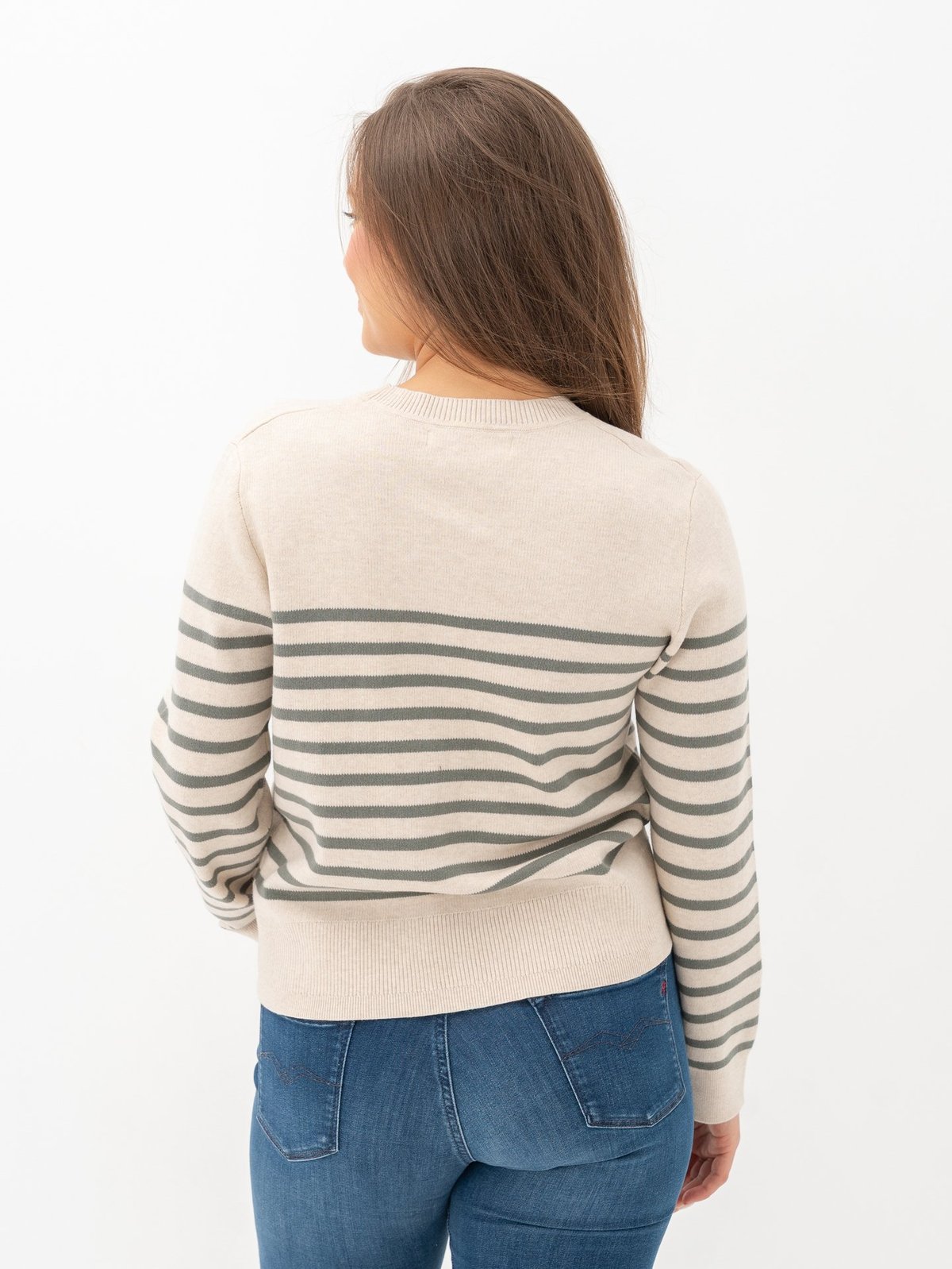 InWear Wallis O-Neck Pullover Agave Stripe