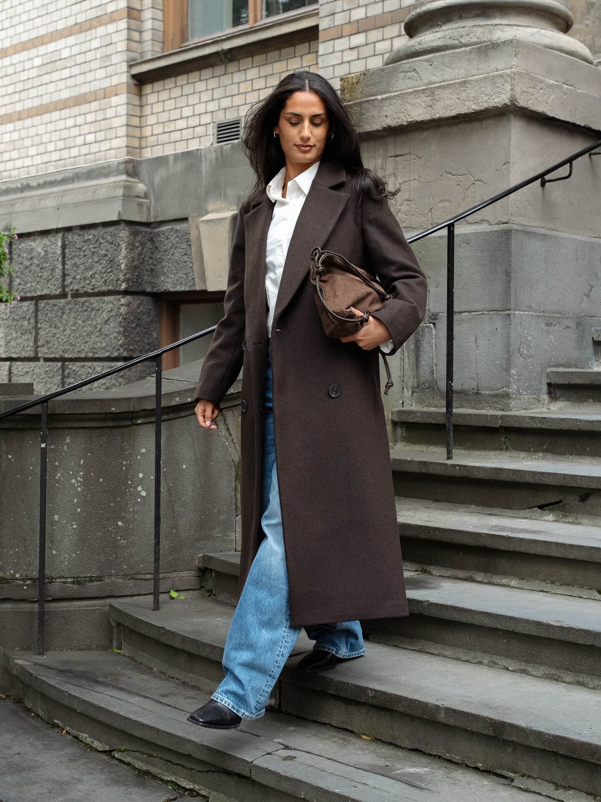 InWear Yunah Long Coat Chocolate Brown