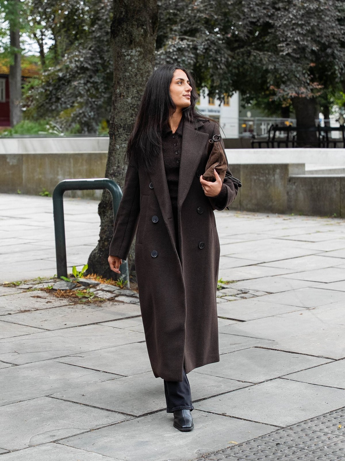 InWear Yunah Long Coat Chocolate Brown