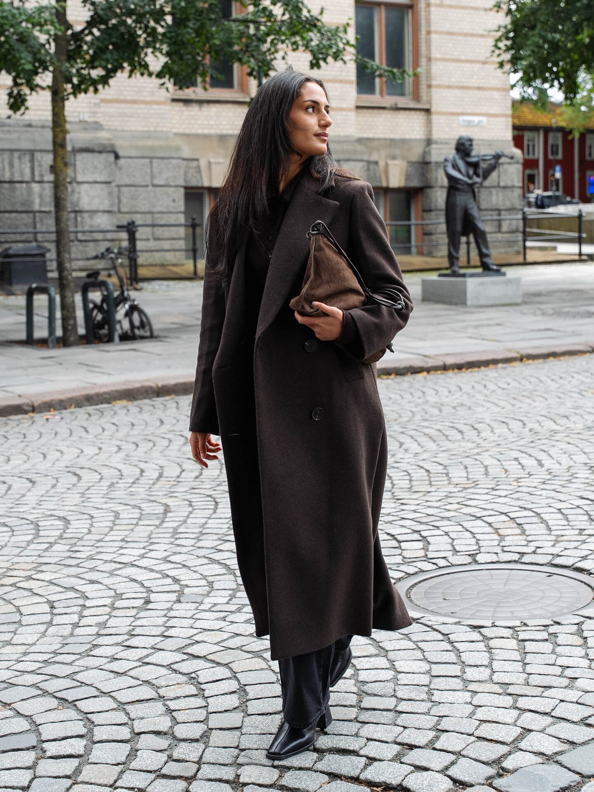 InWear Yunah Long Coat Chocolate Brown