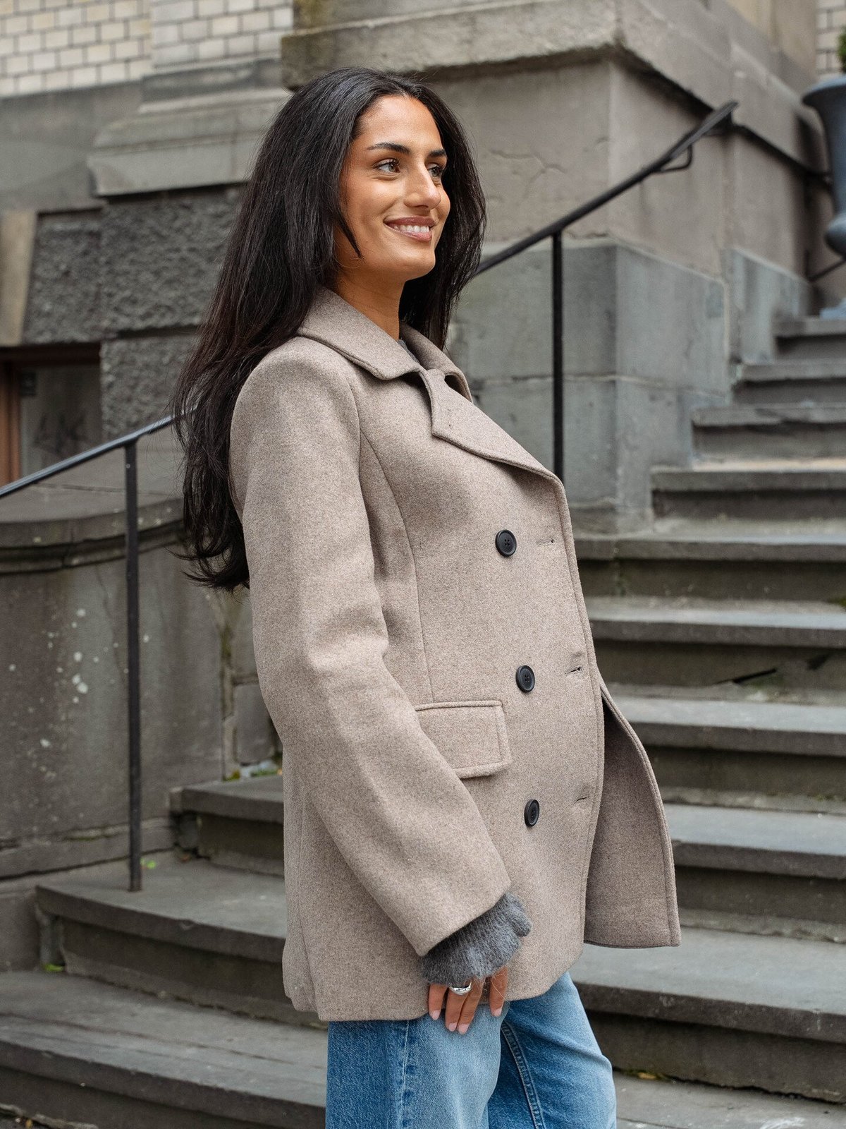 InWear Perry Sailor Coat R Sandy Grey Melange