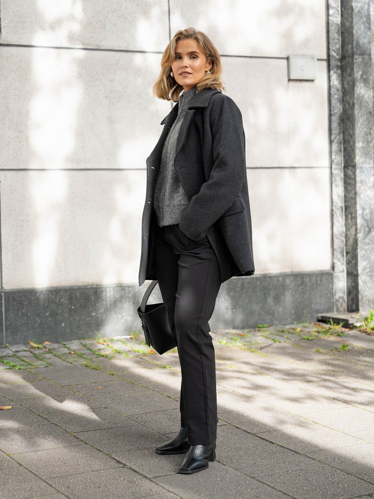 InWear Perry Sailor Coat R Dark Grey Melange