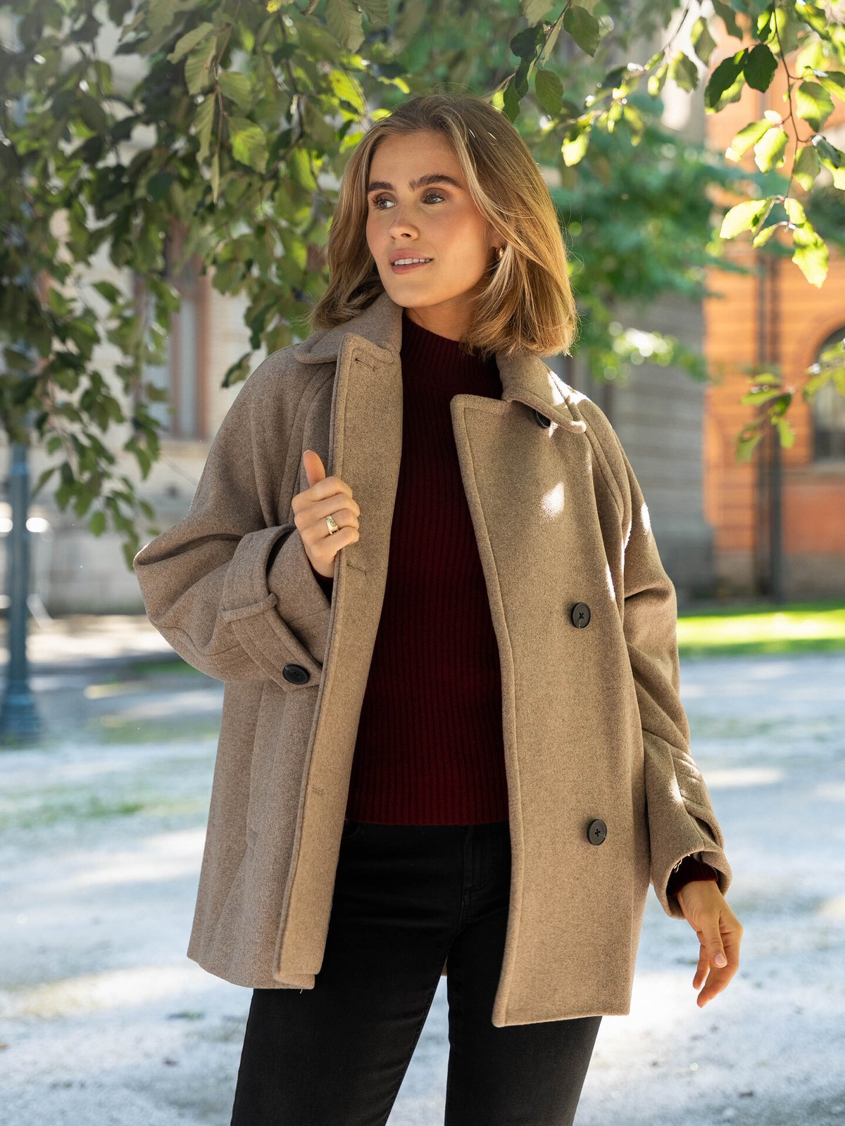 InWear Thora Minona Coat R Sandy Grey Melange