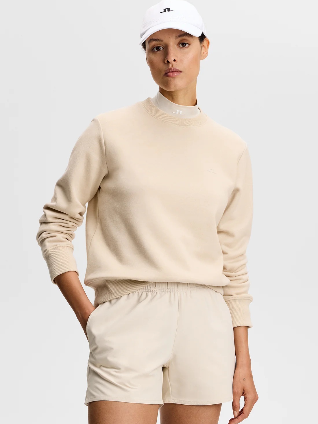 J.LINDEBERG Nova Crew Neck Moonbeam