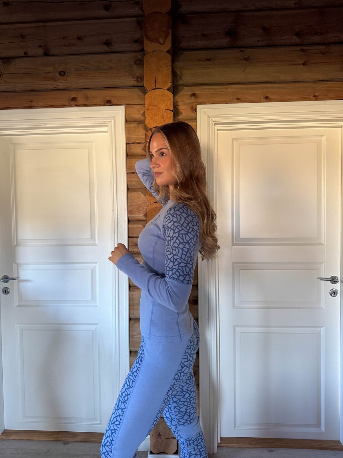 Johaug Win Wool Long Sleeve Blå