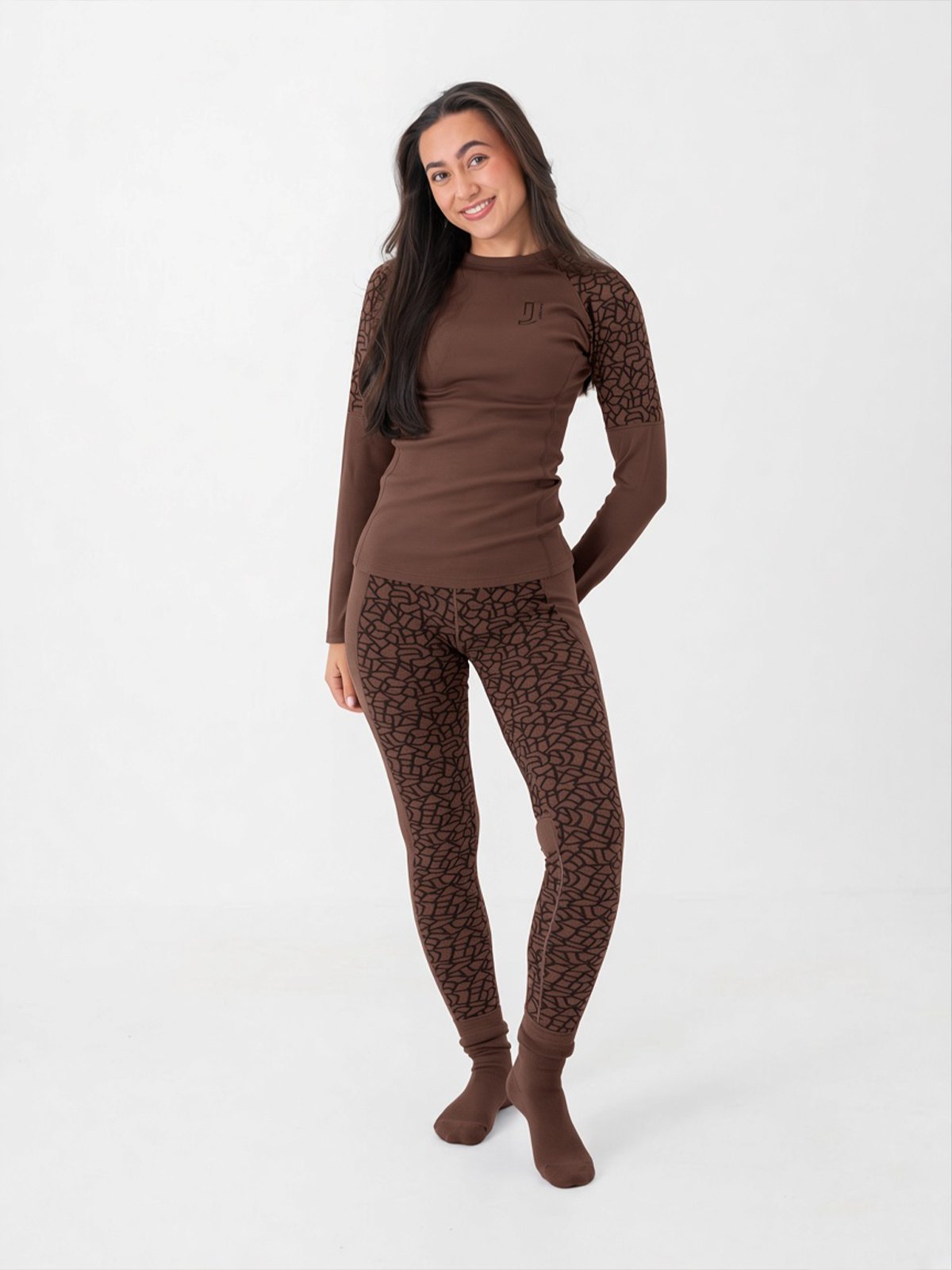 Johaug Win Wool Long Sleeve Chocolate Brown